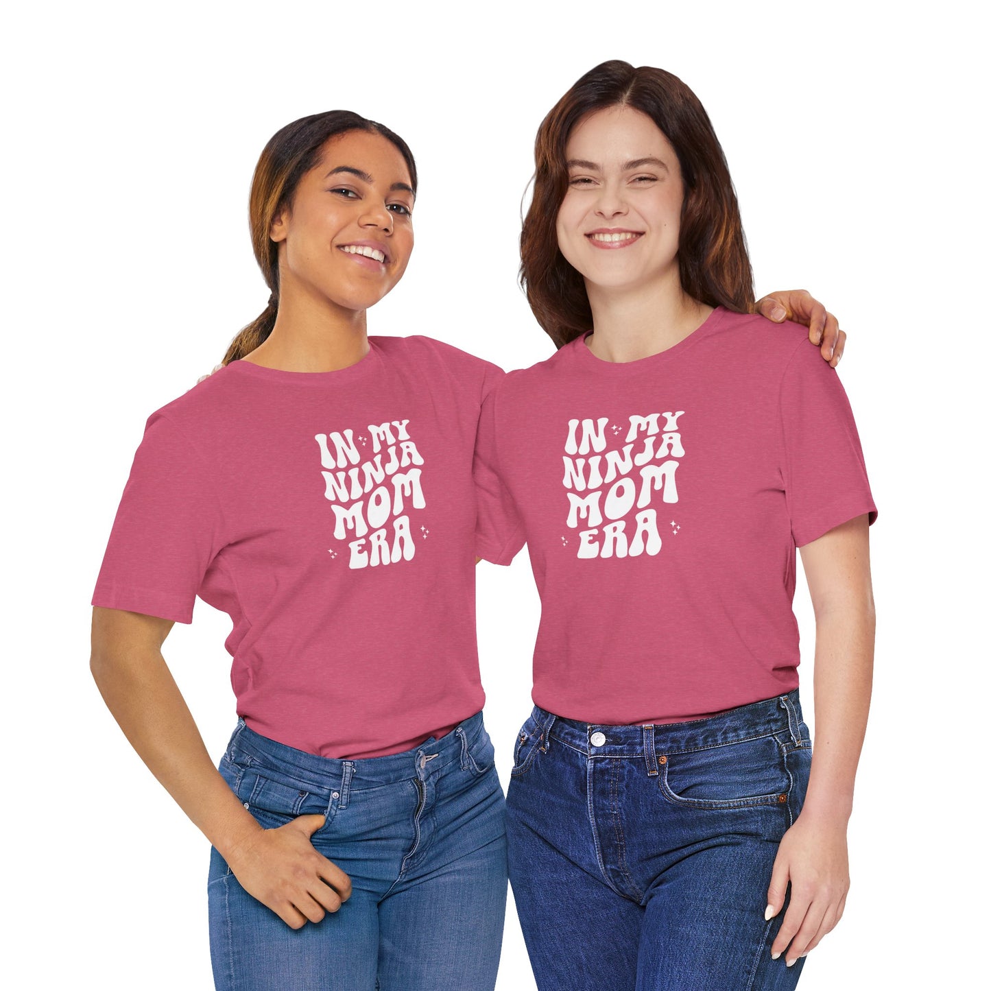 In My Ninja Mom Era T-Shirt, Retro Wavy Font Tee, Multiple Shirt & Text Color Options, Ninja Warrior Mom Shirt