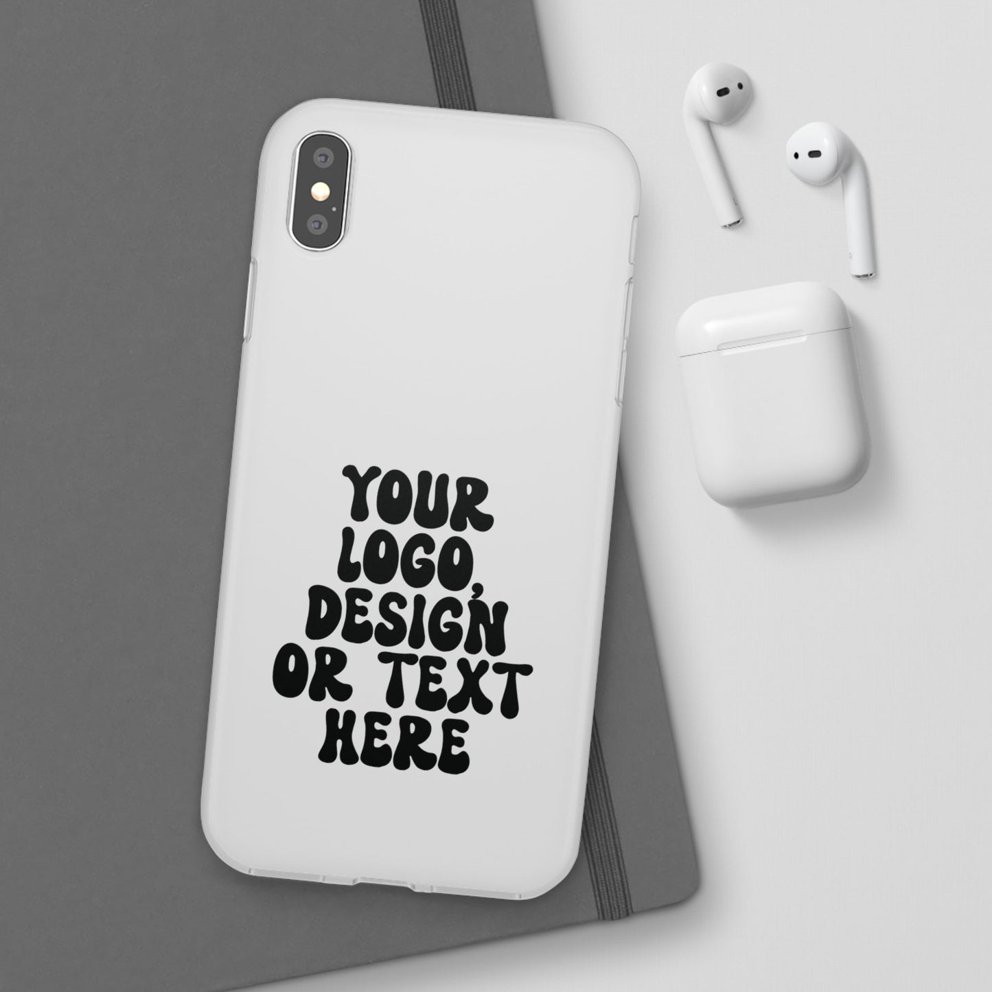 CUSTOM Text, Design or Logo - Flexi Phone Case