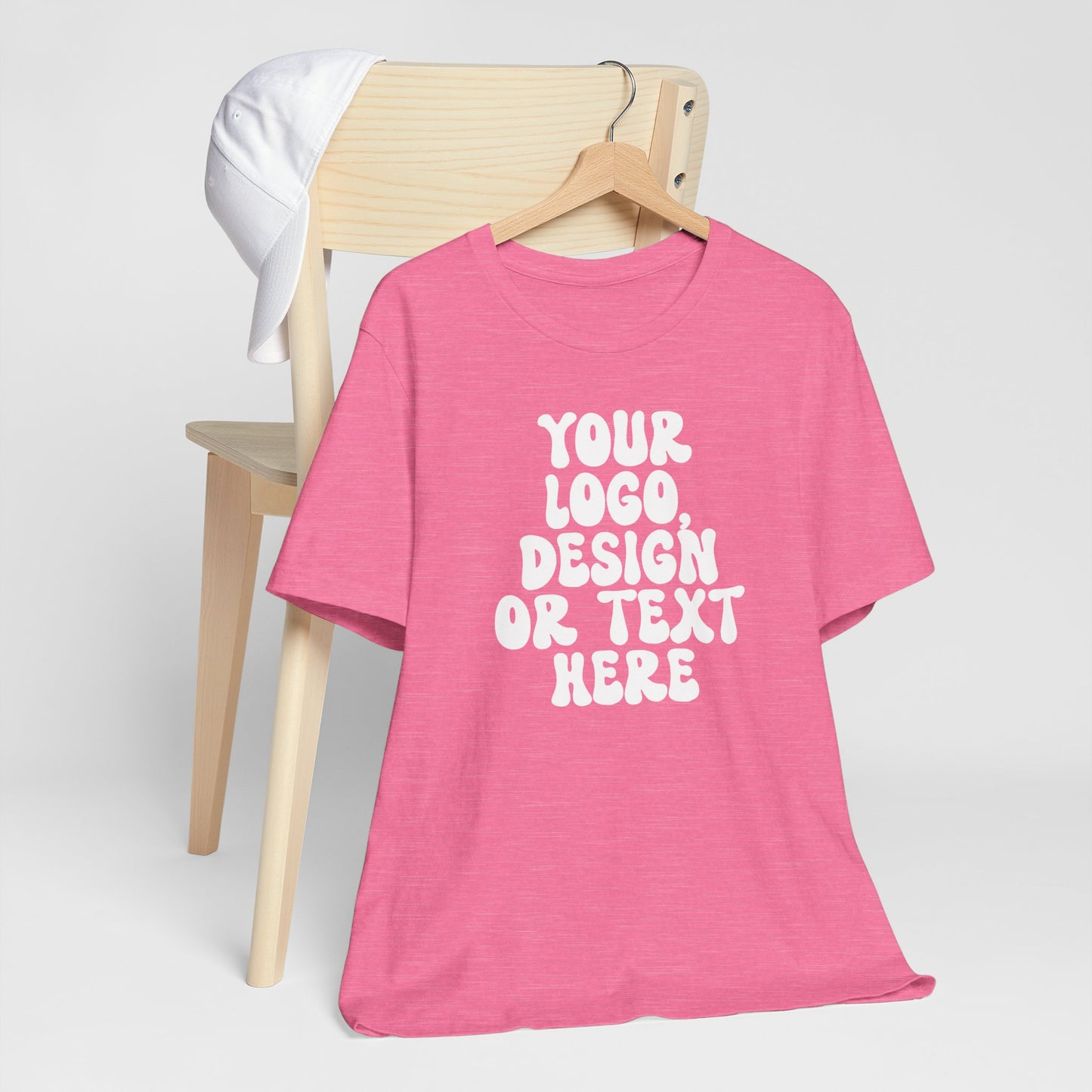 CUSTOM Text, Design or Logo - Unisex T-Shirt (Adult) HEATHER COLORS