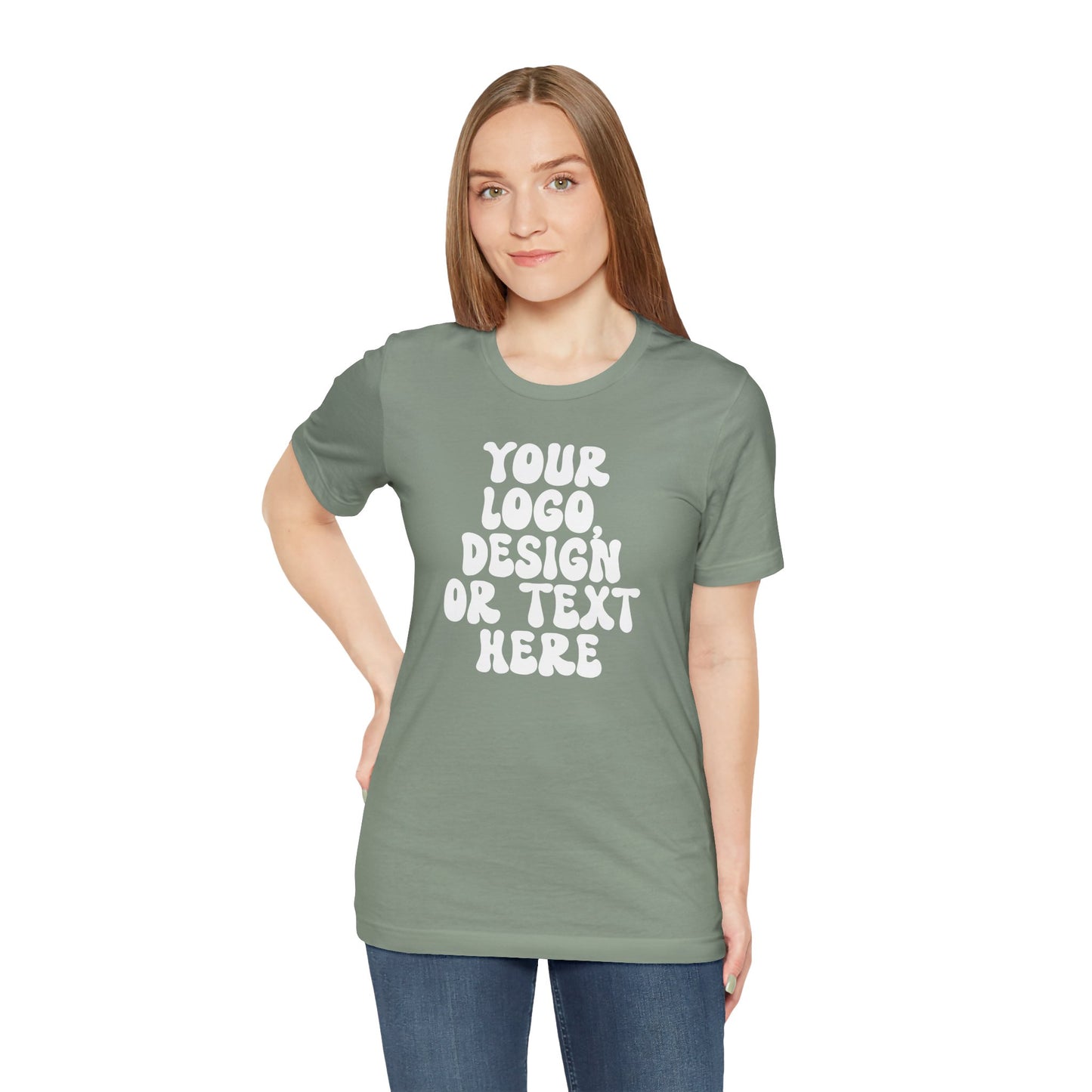 CUSTOM Text, Design or Logo - Unisex T-Shirt (Adult) SOLID COLORS