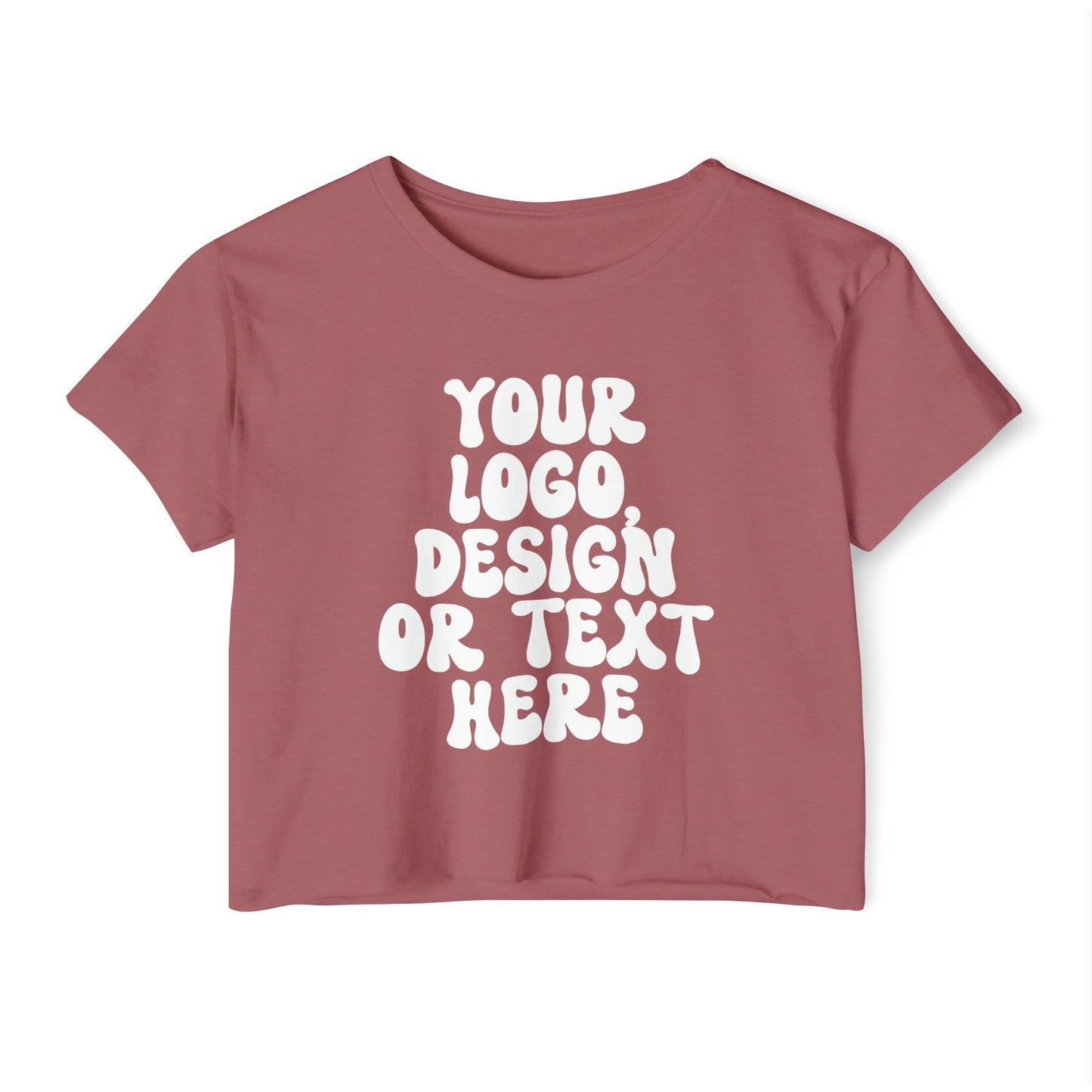 Custom Women’s Crop T-Shirt – Add Your Text, Design, or Logo