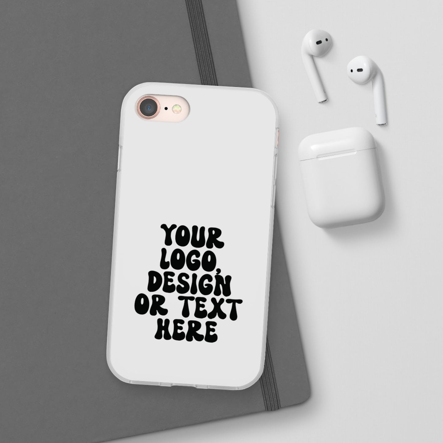 CUSTOM Text, Design or Logo - Flexi Phone Case