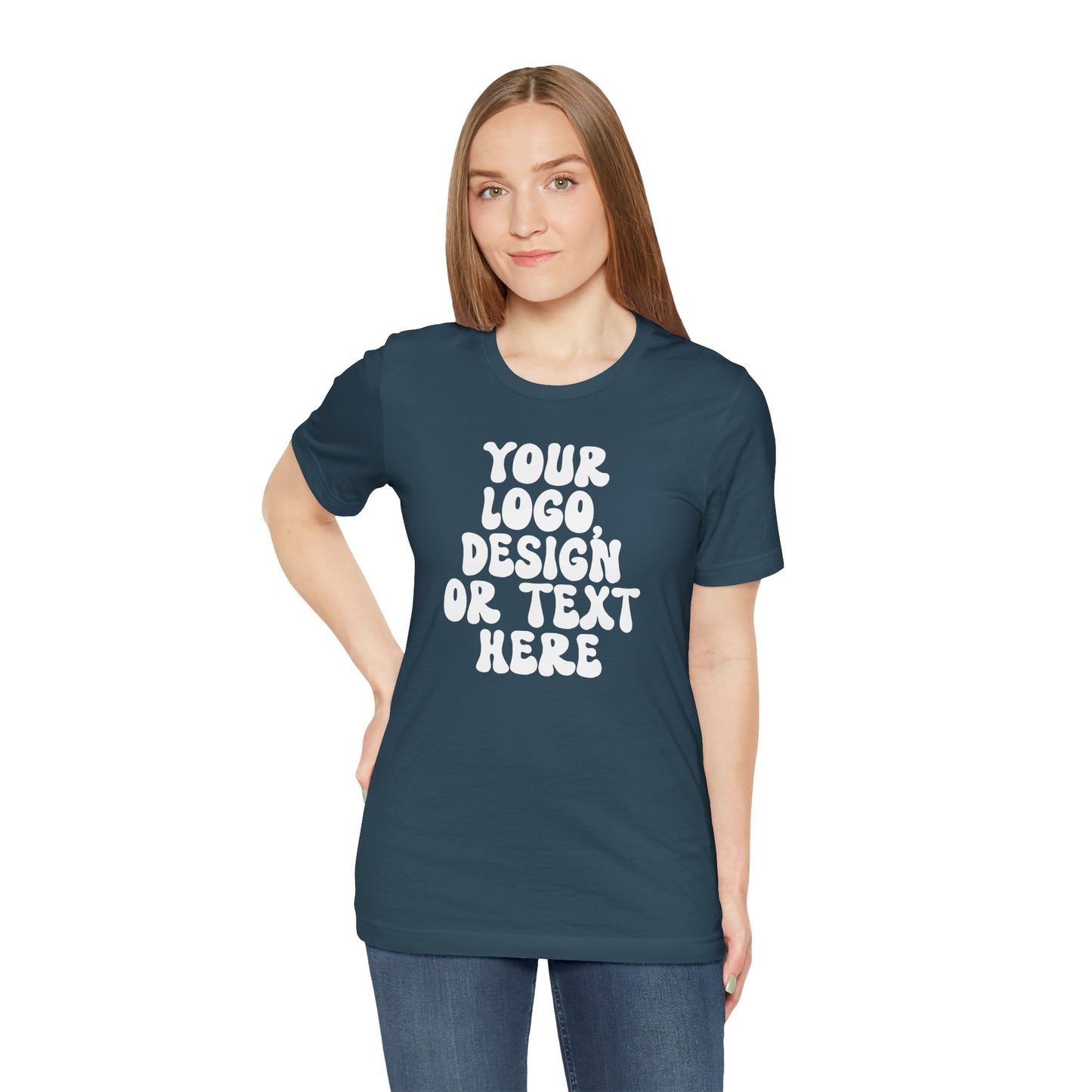 CUSTOM Text, Design or Logo - Unisex T-Shirt (Adult) SOLID COLORS