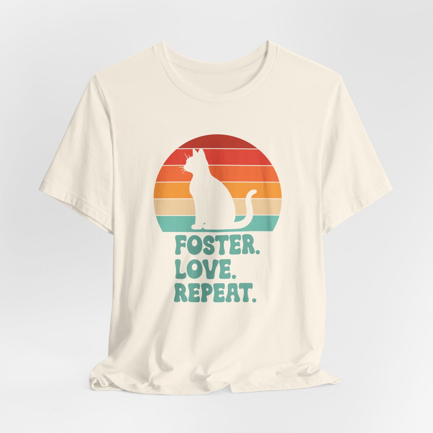 Retro Sunset Animal Rescue T-Shirt – Cat, Dog & Paw Print Designs