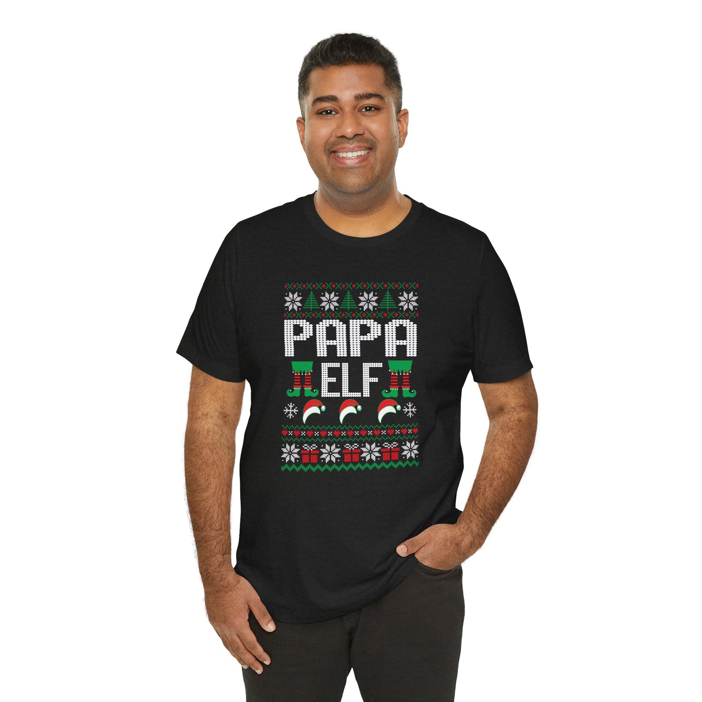 Papa Elf T-Shirt – Ugly Christmas Sweater Style