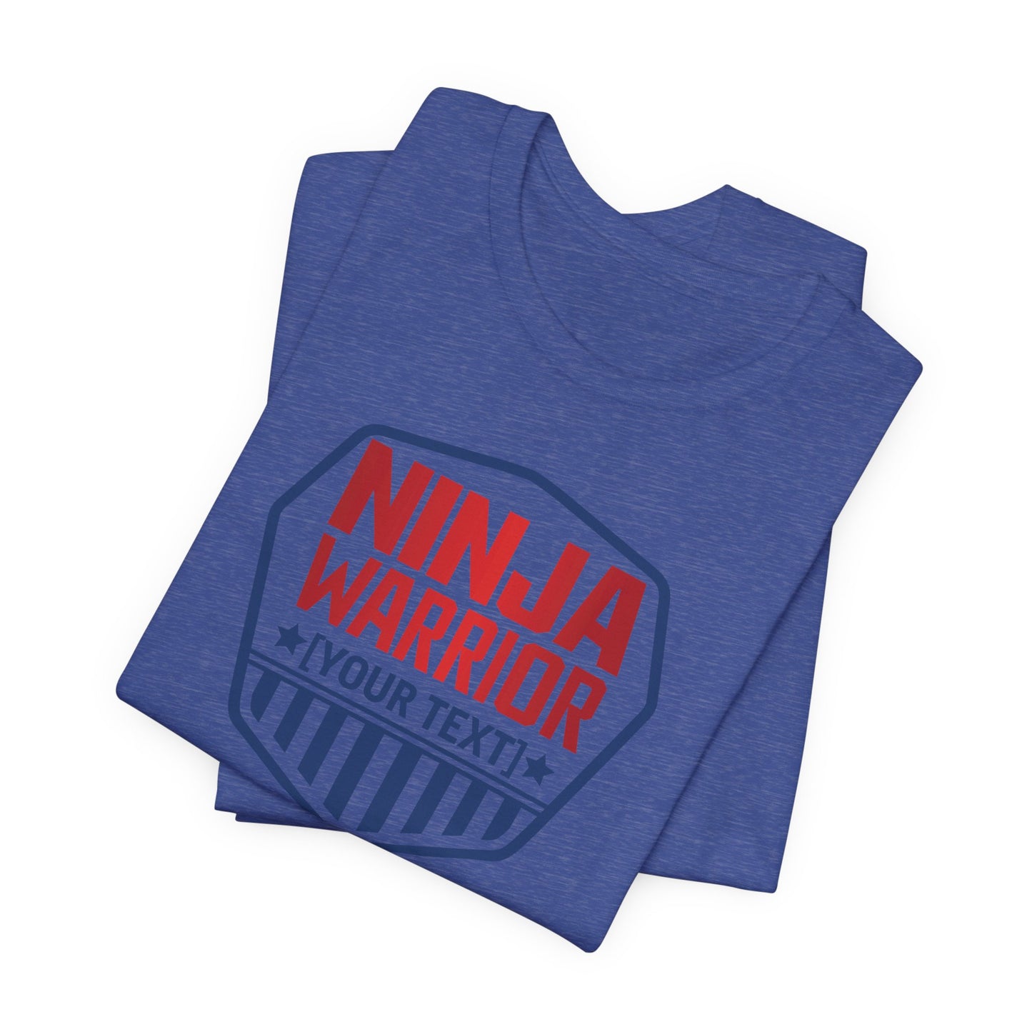 Custom Ninja Warrior Family & Coach Shirt – Unisex T-Shirt with Shield Design, Personalized Text & Colors