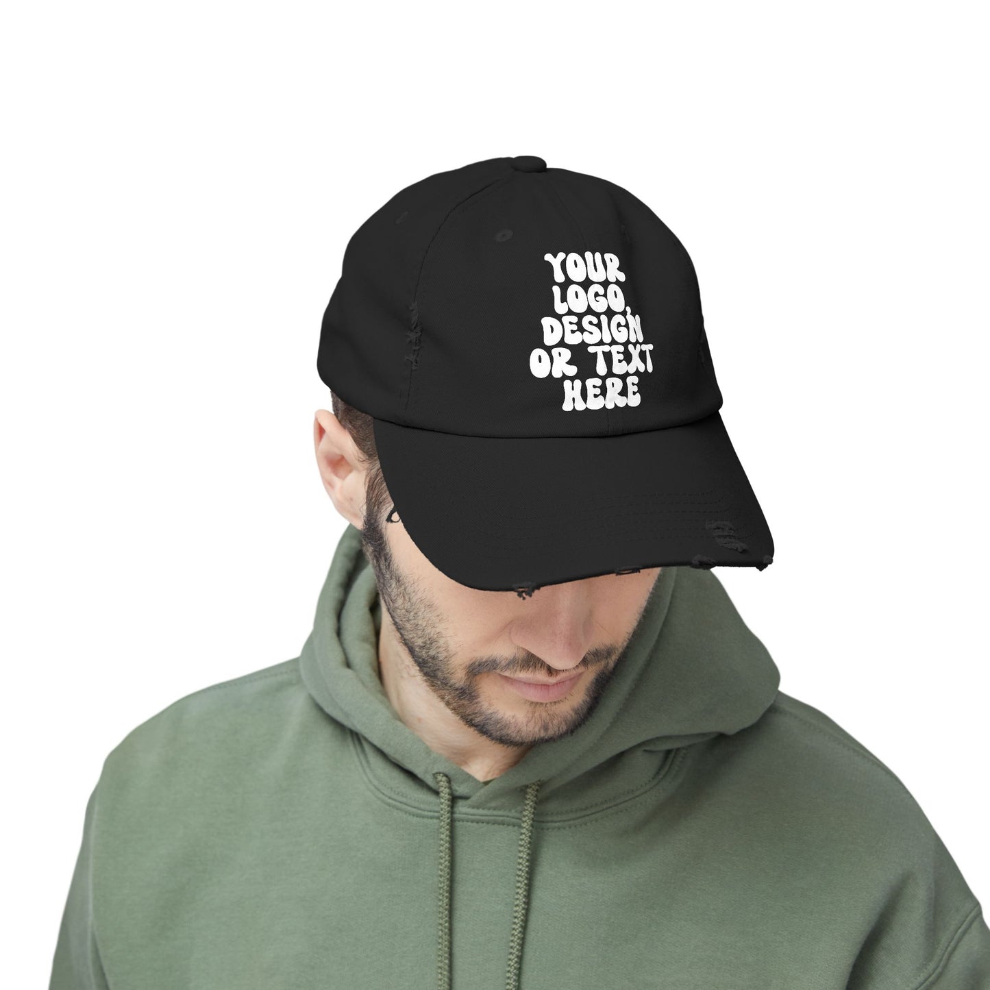Custom Distressed Baseball Cap – Unisex Printed Hat