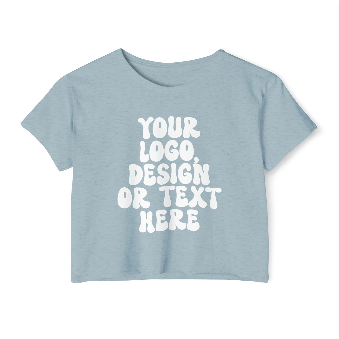 Custom Women’s Crop T-Shirt – Add Your Text, Design, or Logo