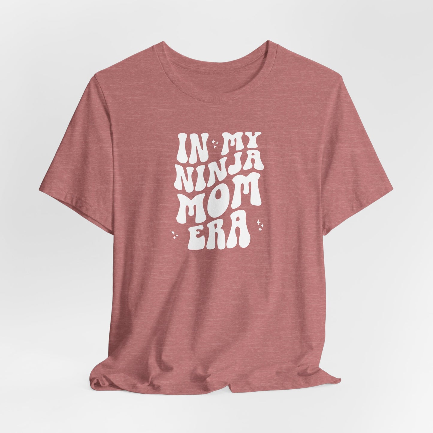 In My Ninja Mom Era T-Shirt, Retro Wavy Font Tee, Multiple Shirt & Text Color Options, Ninja Warrior Mom Shirt
