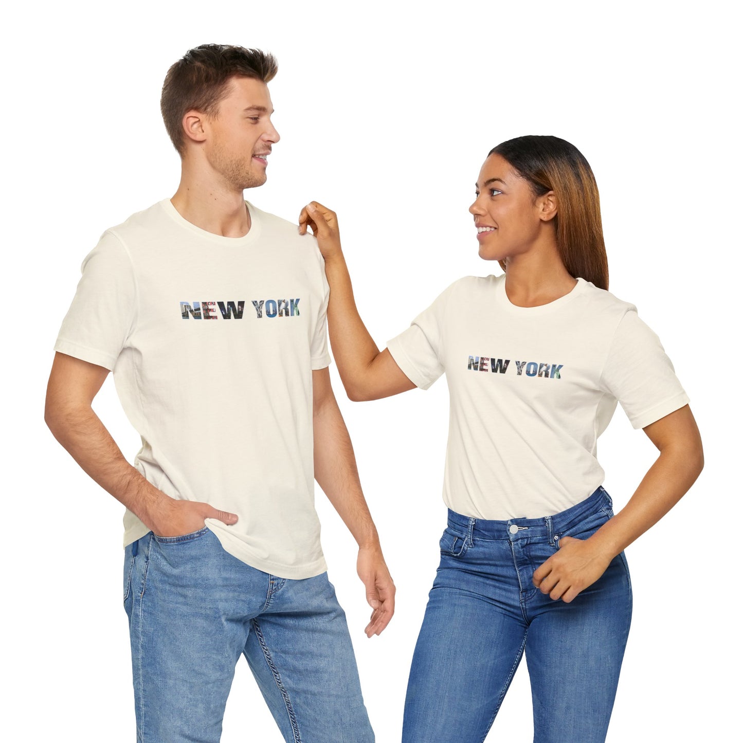 New York City Collage Shirt – Unisex T-Shirt with “NEW YORK” Photo Letter Design