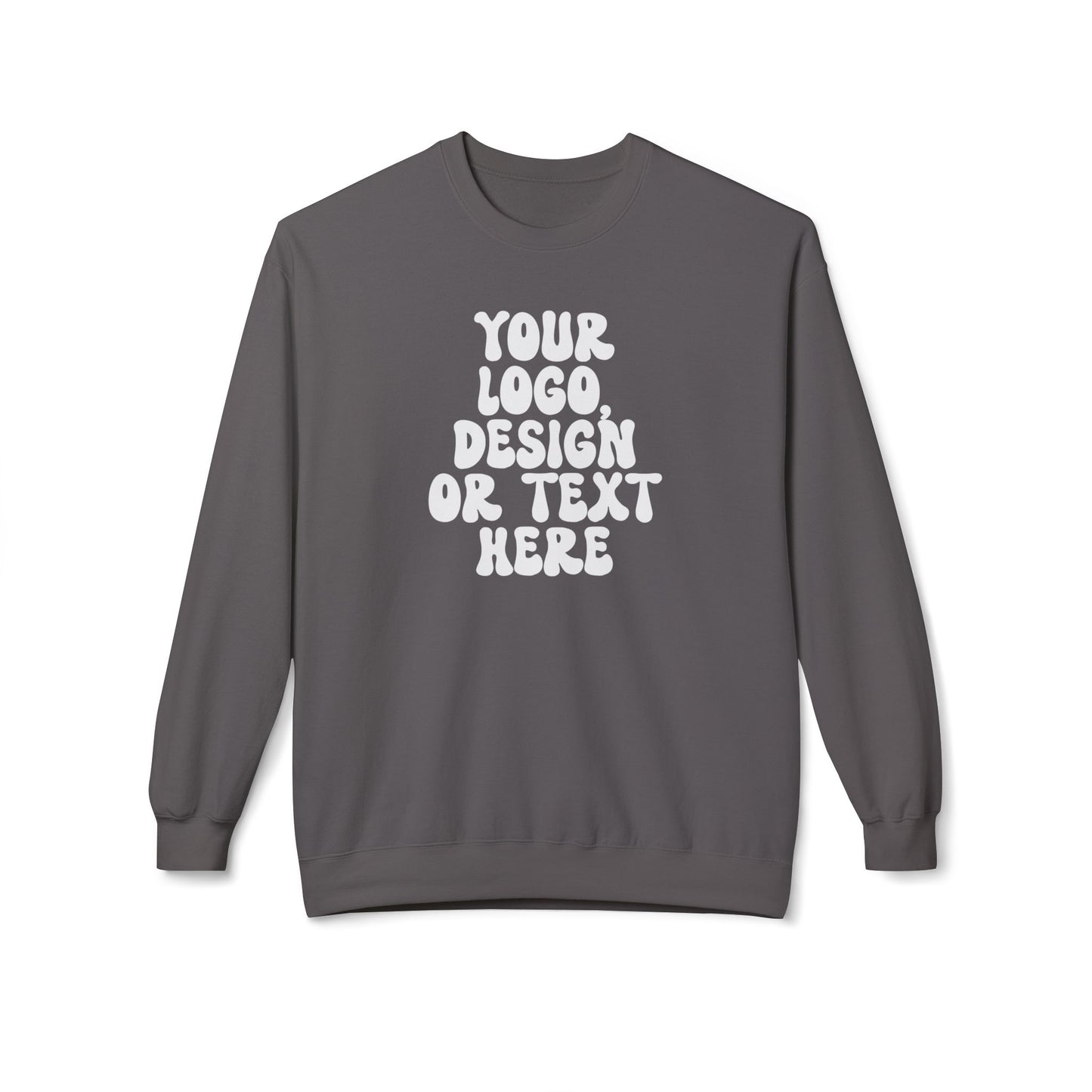 CUSTOM Text, Design or Logo - Unisex Crewneck Sweatshirt (Adult)
