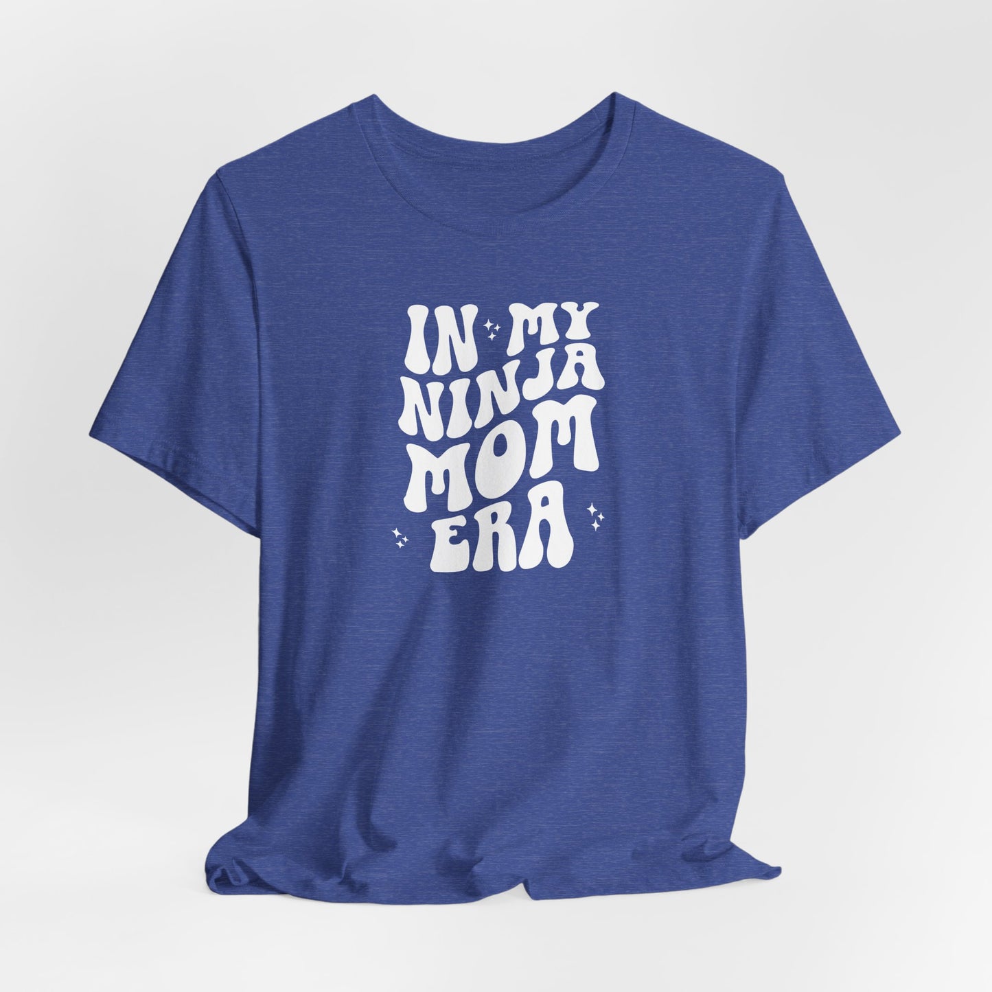 In My Ninja Mom Era T-Shirt, Retro Wavy Font Tee, Multiple Shirt & Text Color Options, Ninja Warrior Mom Shirt