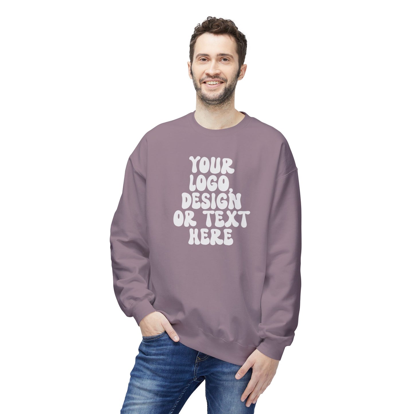CUSTOM Text, Design or Logo - Unisex Crewneck Sweatshirt (Adult)