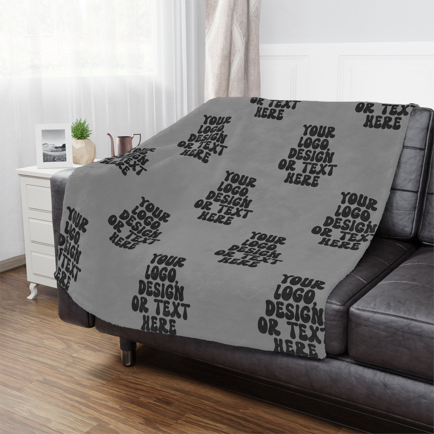 Custom Microfiber Fleece Blanket – Personalized with Pattern, Text, Logo or Design – Ultra Soft & Cozy Throw