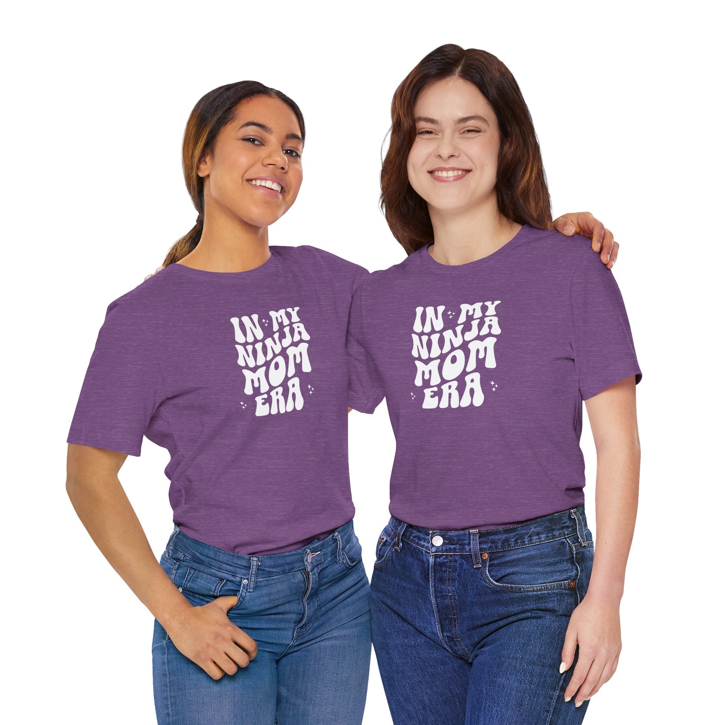 In My Ninja Mom Era T-Shirt, Retro Wavy Font Tee, Multiple Shirt & Text Color Options, Ninja Warrior Mom Shirt