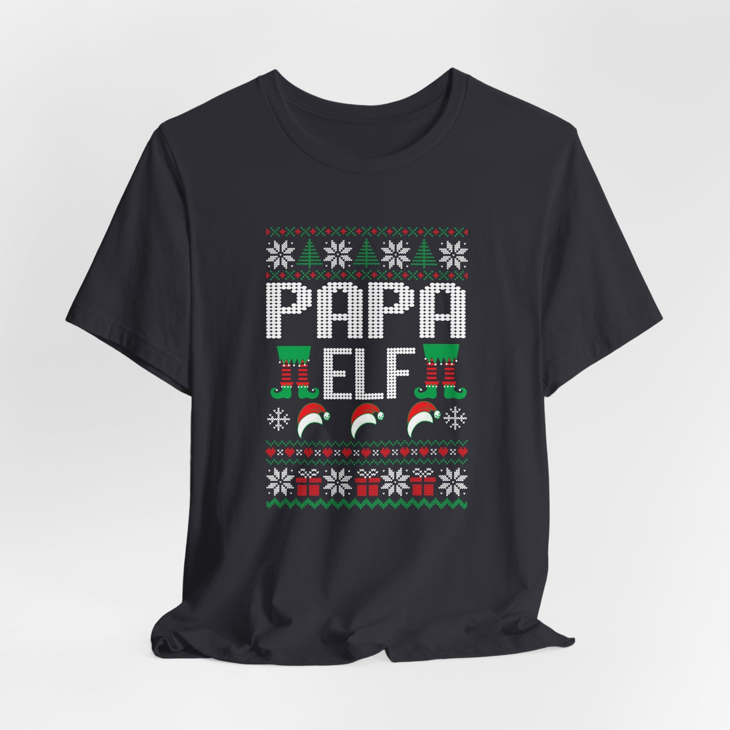 Papa Elf T-Shirt – Ugly Christmas Sweater Style