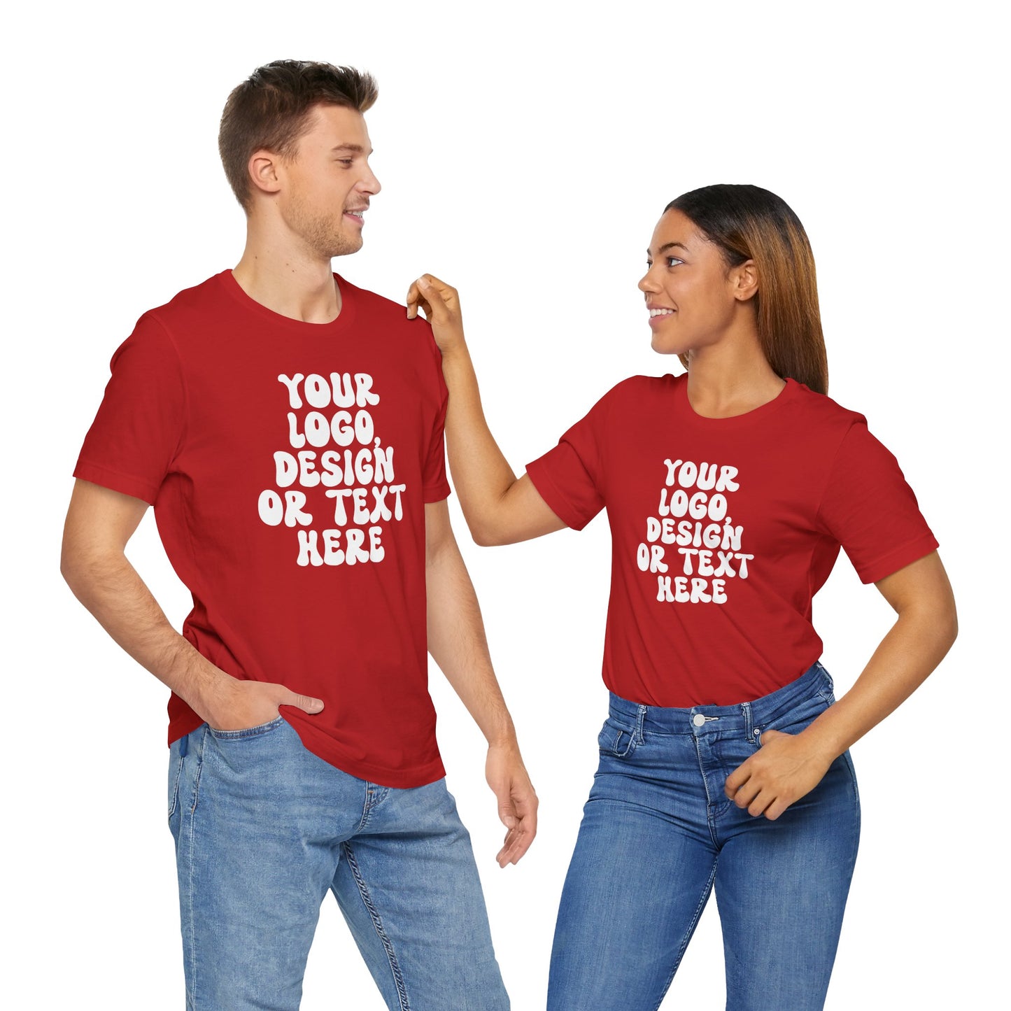 CUSTOM Text, Design or Logo - Unisex T-Shirt (Adult) SOLID COLORS