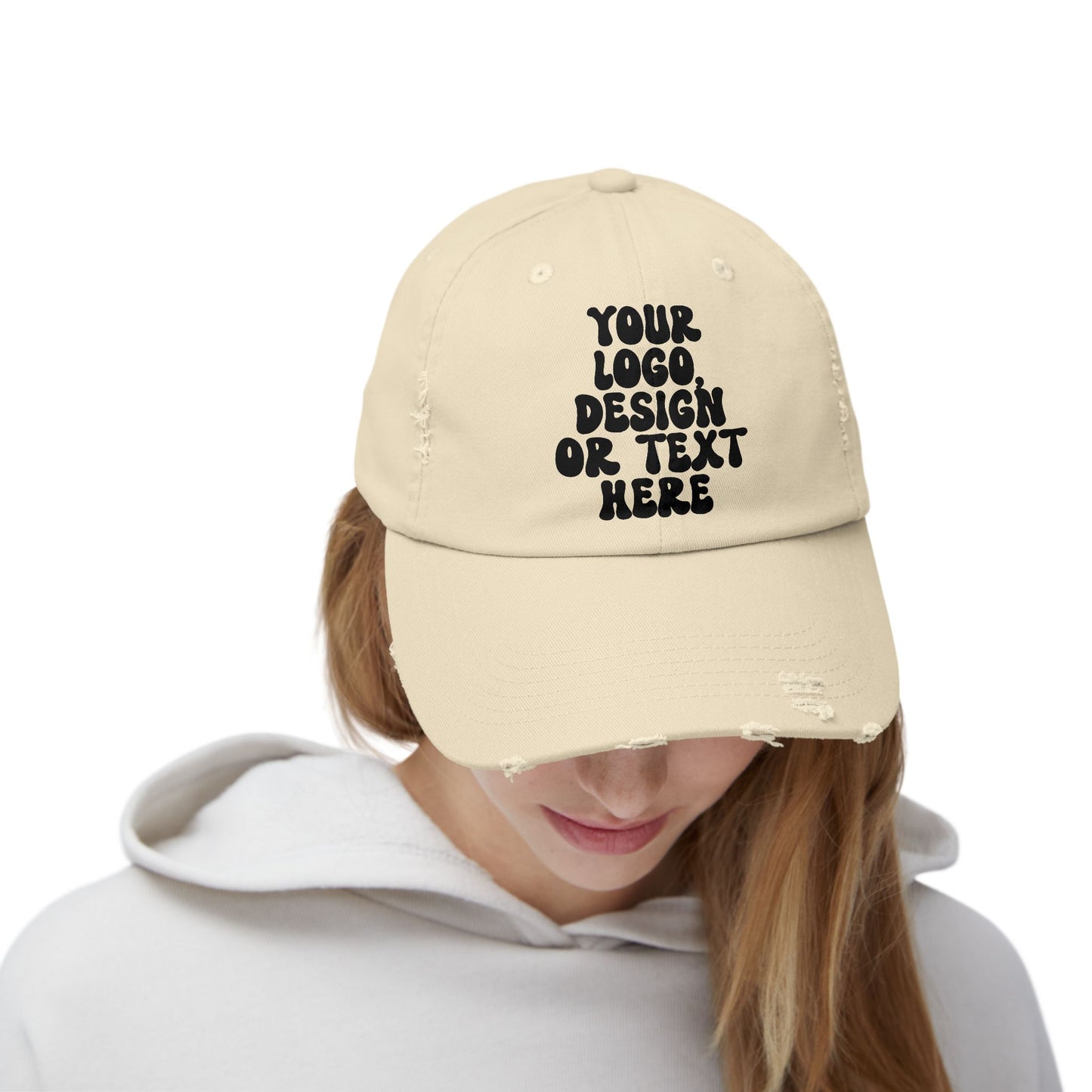 Custom Distressed Baseball Cap – Unisex Printed Hat
