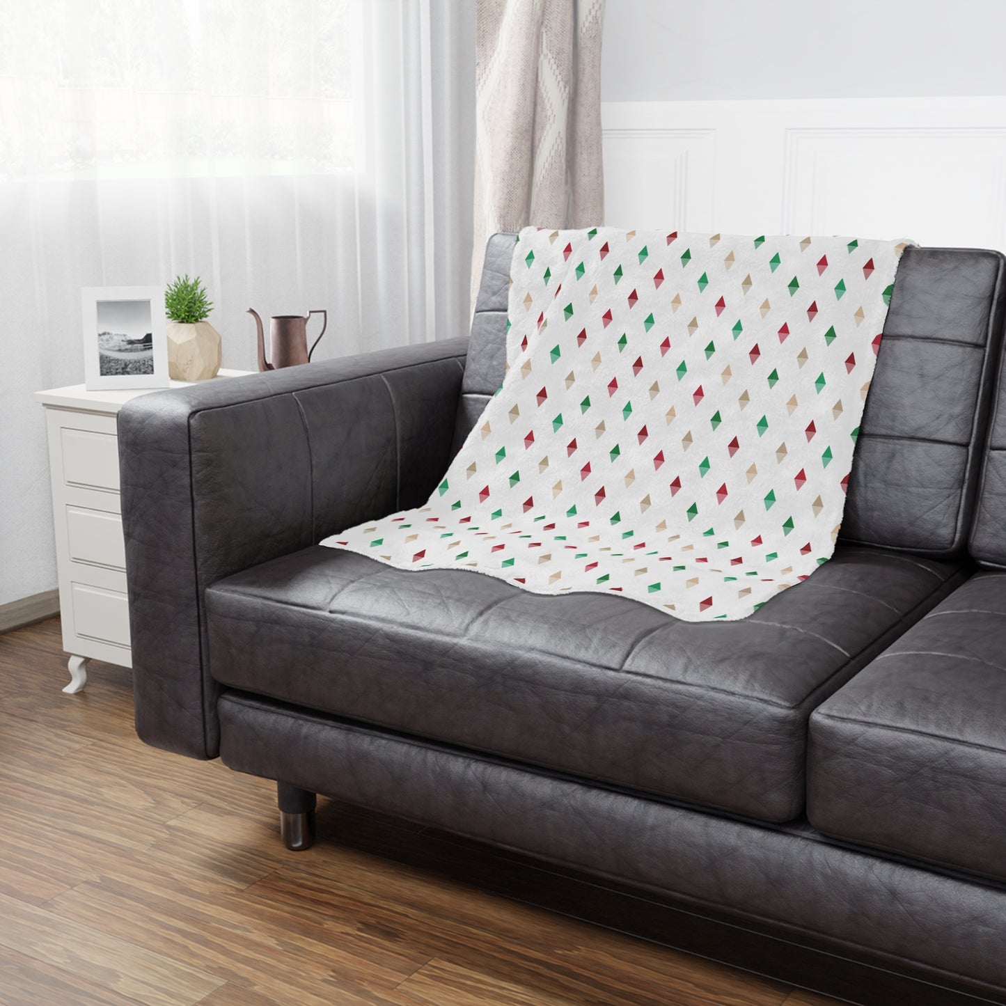 Christmas Diamonds Microfiber Fleece Blanket - Ultra Soft & Cozy Throw