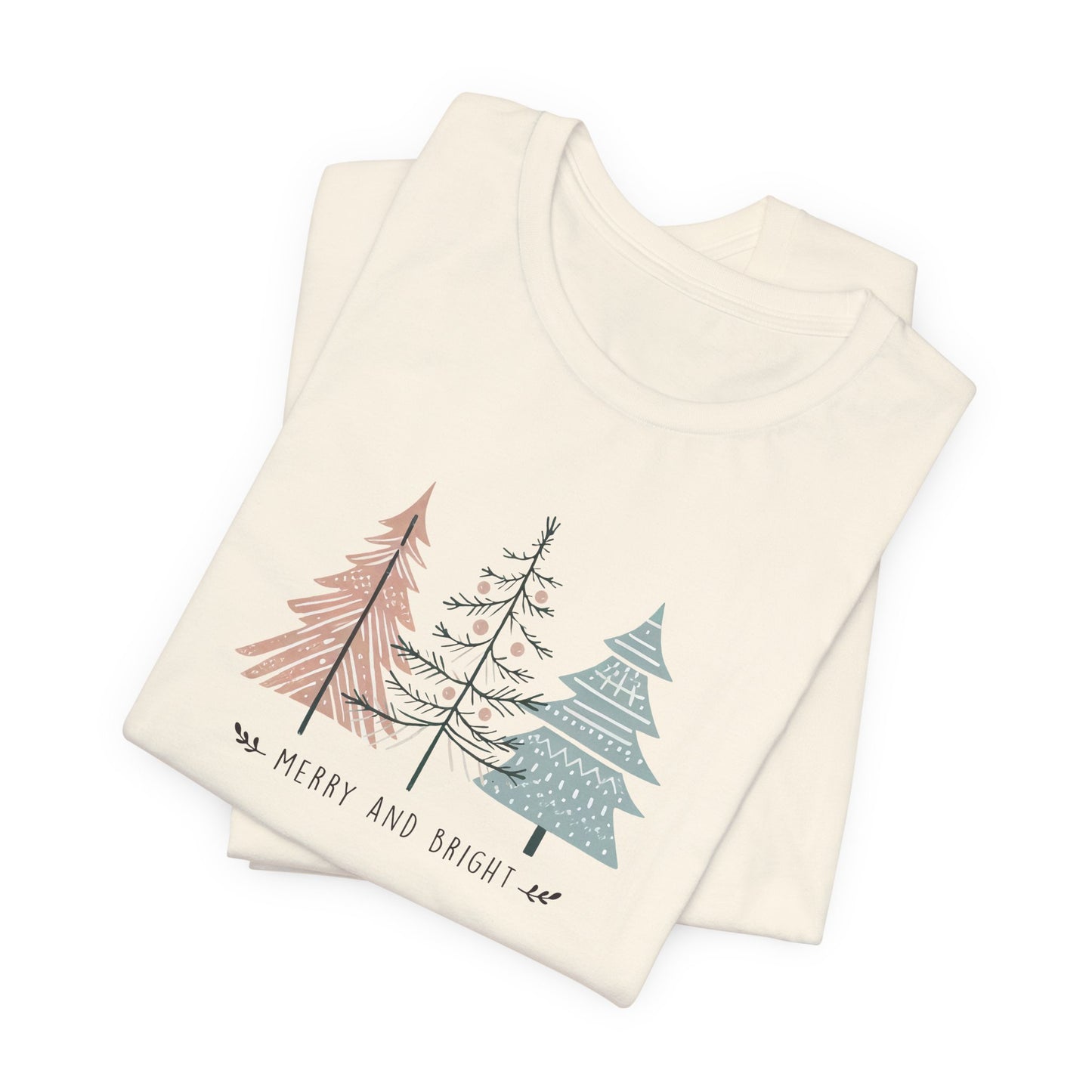 Merry & Bright T-Shirt – Boho Christmas Holiday Tee