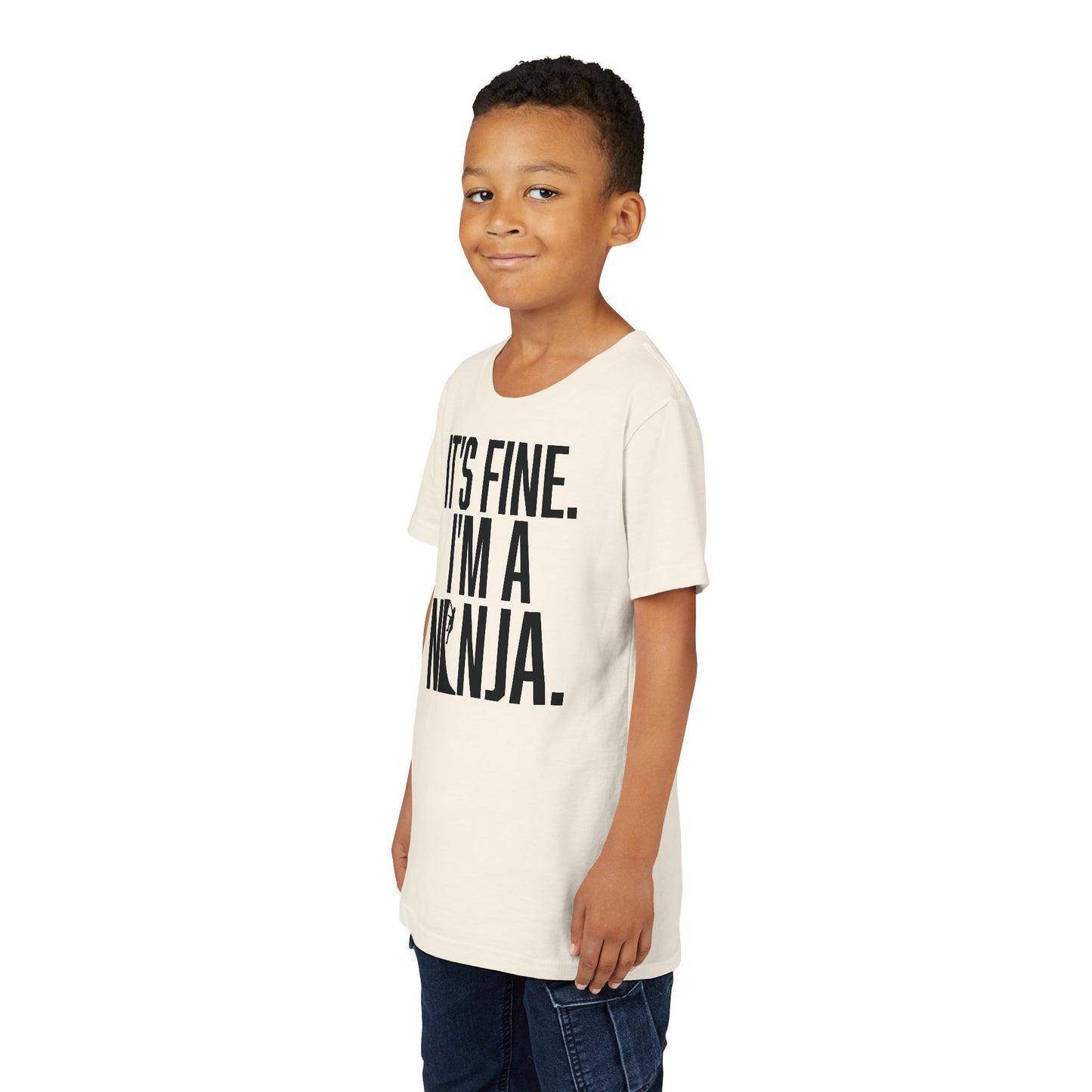 Youth Ninja T-Shirt – “It’s Fine, I’m a Ninja” Funny Athlete Shirt