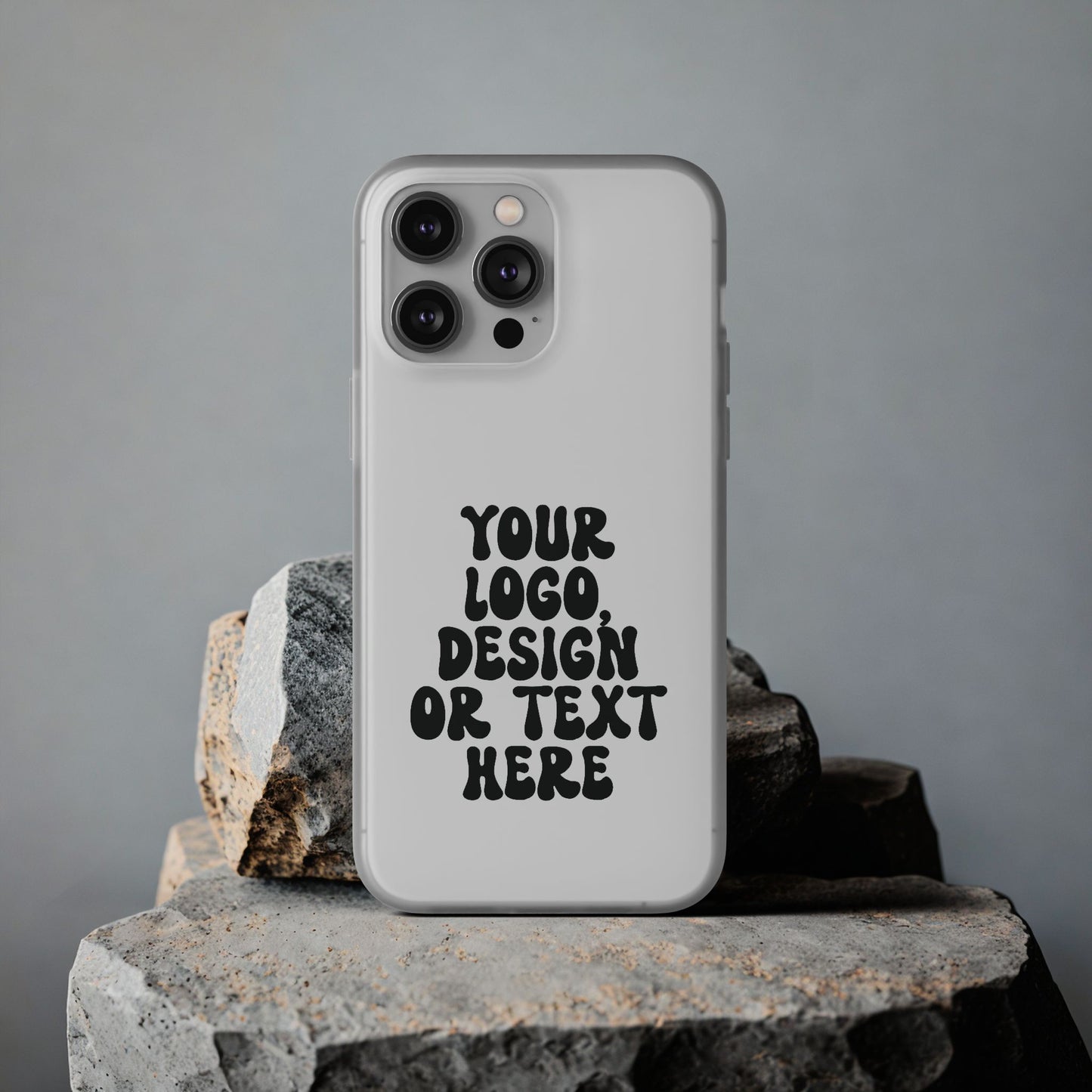 CUSTOM Text, Design or Logo - Flexi Phone Case