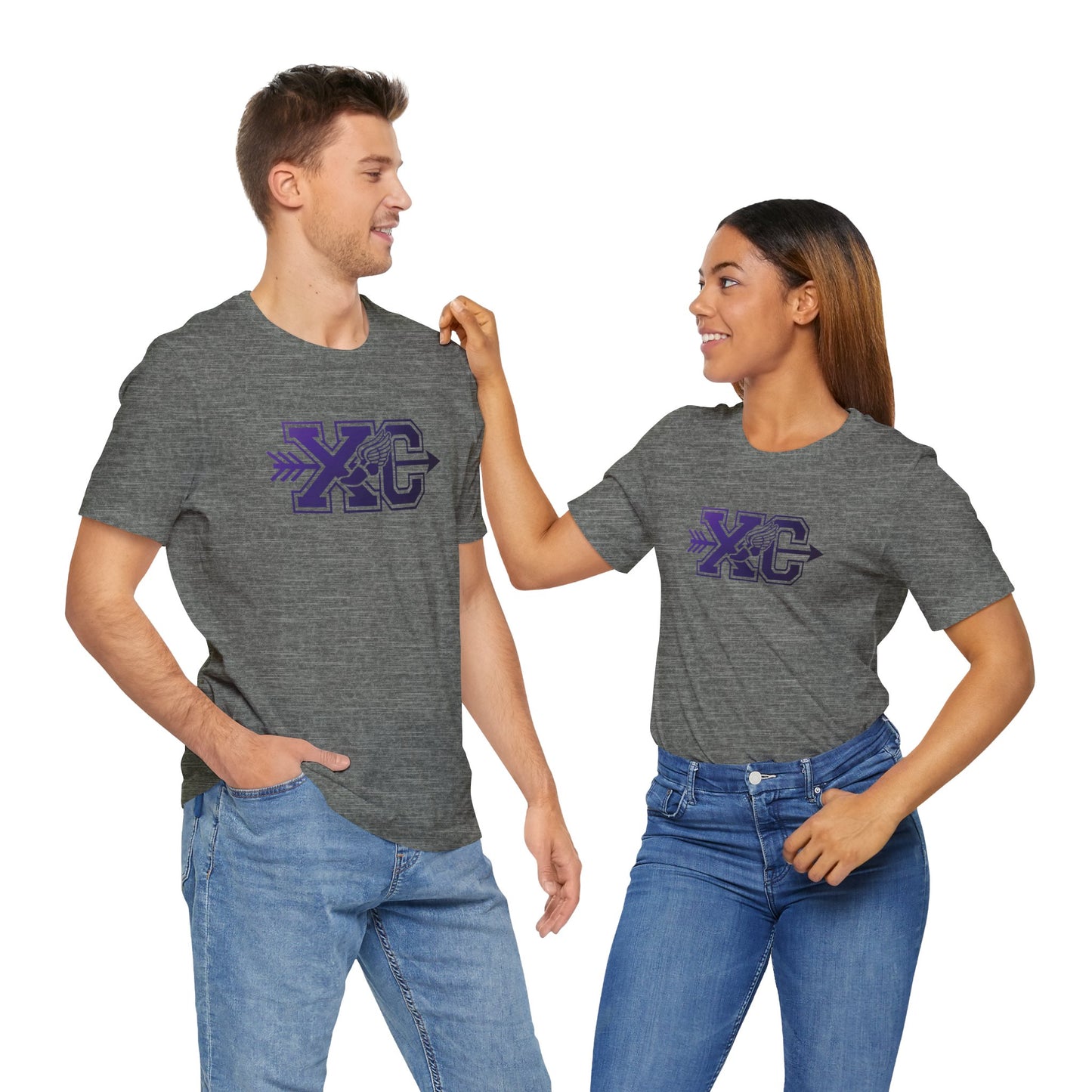 XC Arrow & Winged Sneaker Cross Country T-Shirt with Custom Gradient
