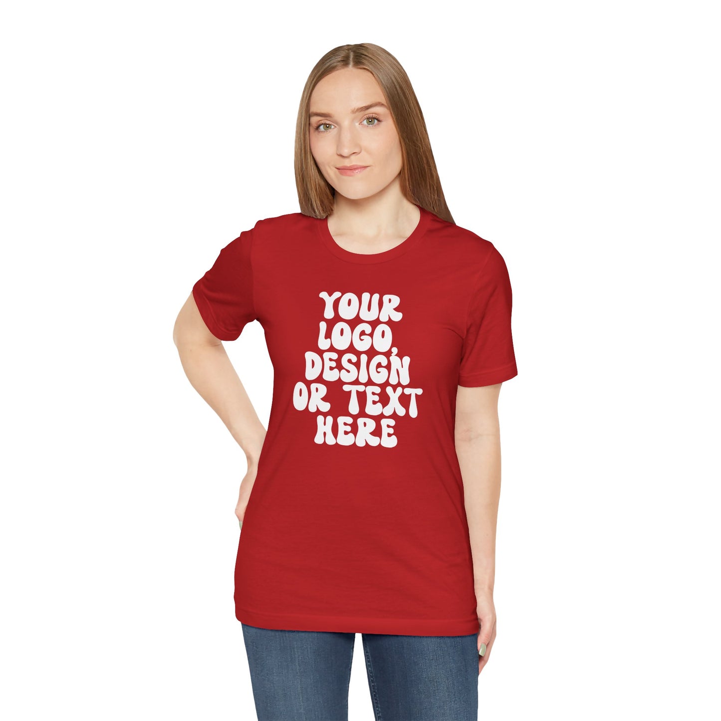 CUSTOM Text, Design or Logo - Unisex T-Shirt (Adult) SOLID COLORS