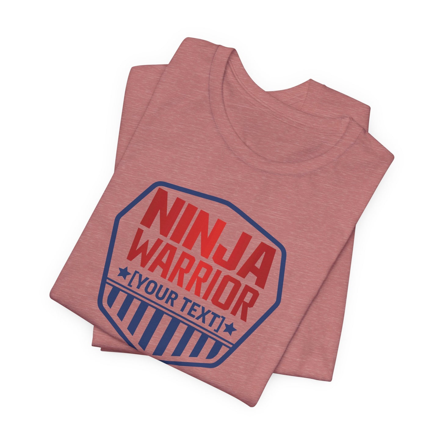 Custom Ninja Warrior Family & Coach Shirt – Unisex T-Shirt with Shield Design, Personalized Text & Colors