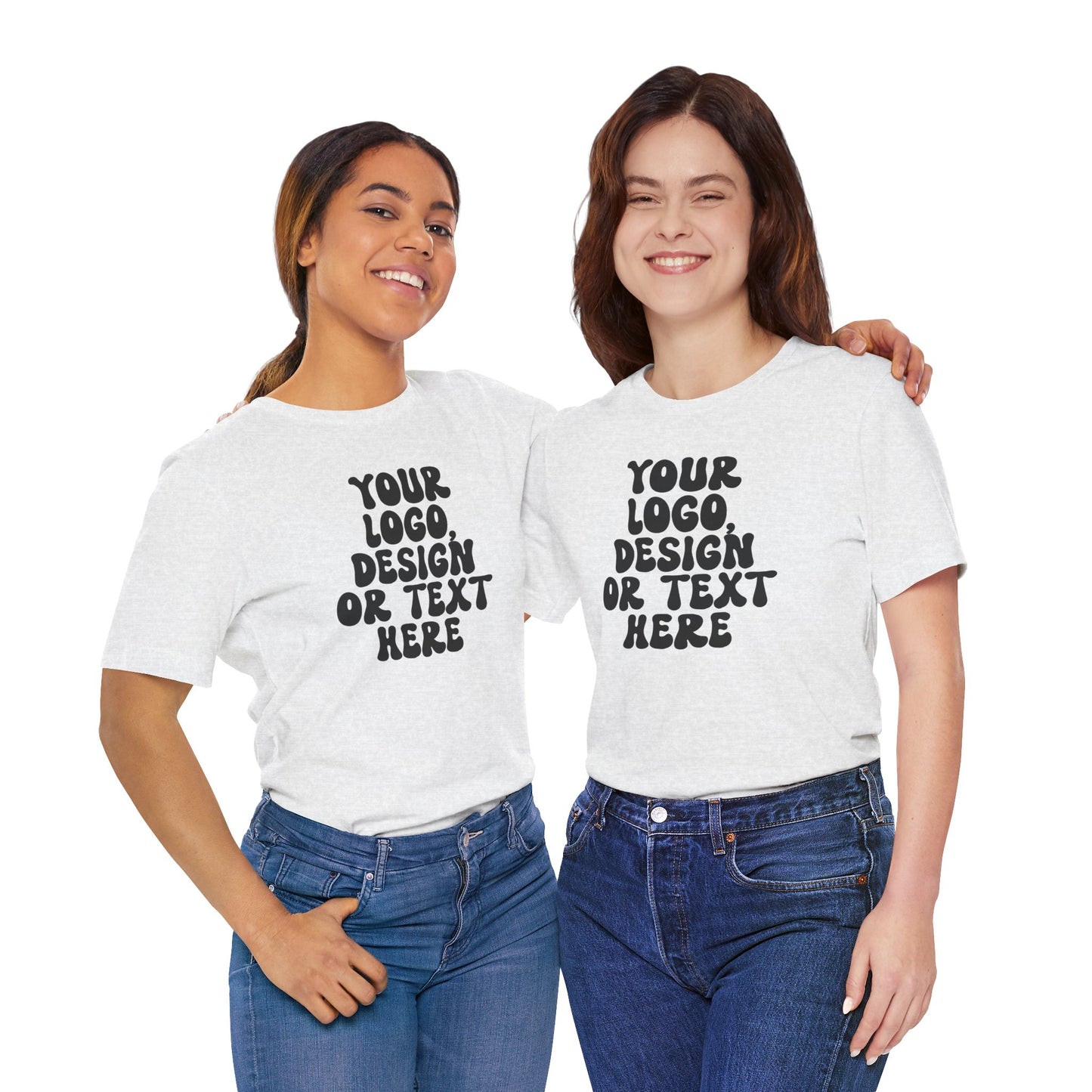 CUSTOM Text, Design or Logo - Unisex T-Shirt (Adult) HEATHER COLORS