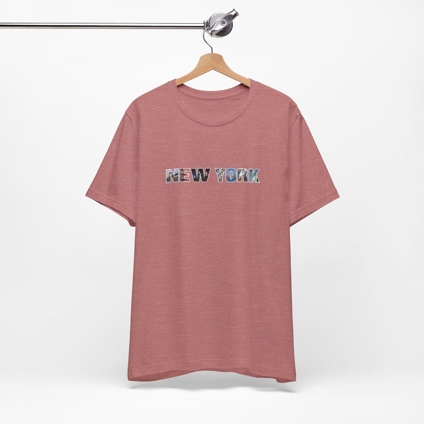 New York City Collage Shirt – Unisex T-Shirt with “NEW YORK” Photo Letter Design