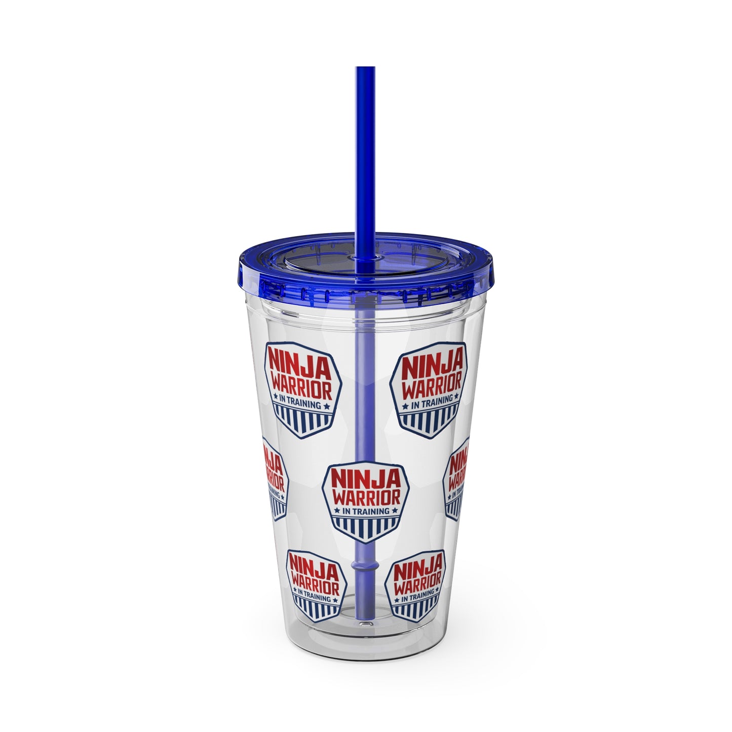 Ninja Warrior Birthday, 16oz Sunsplash Tumbler with Straw