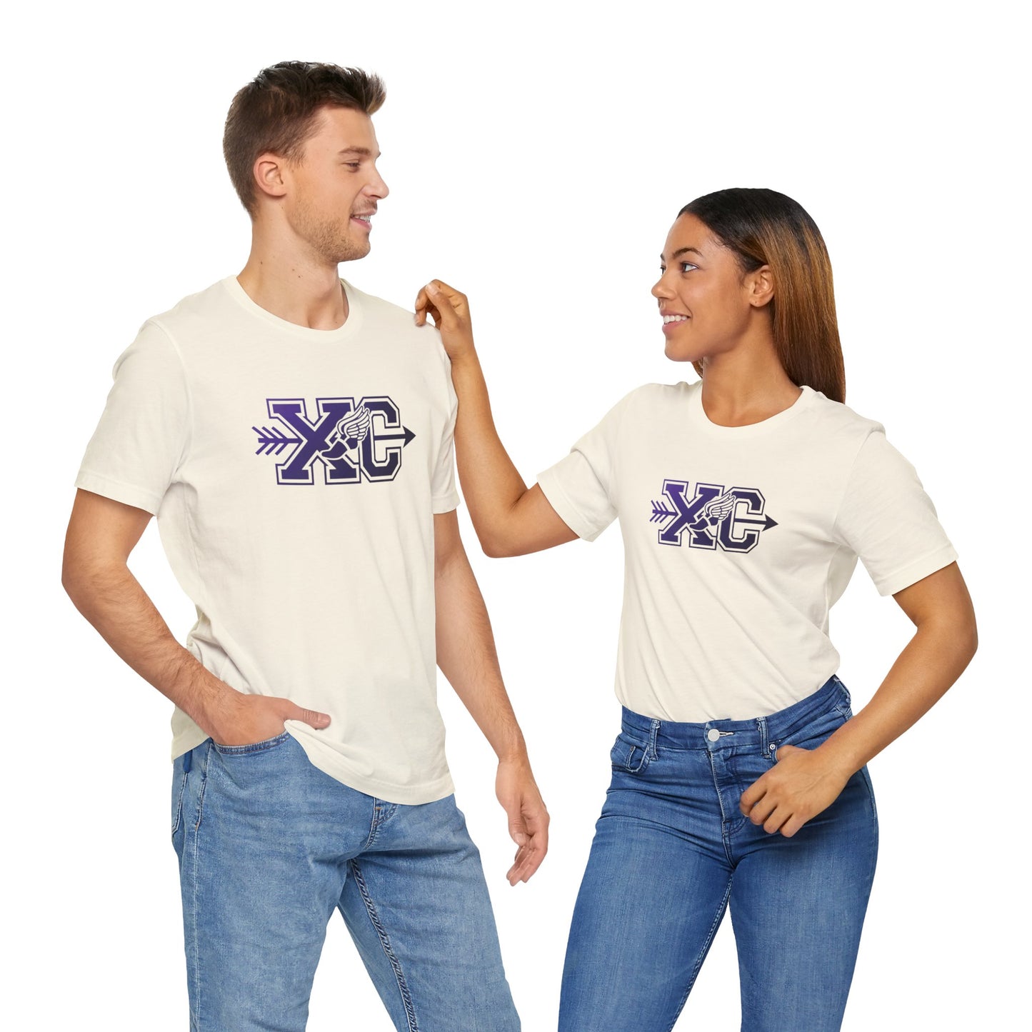 XC Arrow & Winged Sneaker Cross Country T-Shirt with Custom Gradient