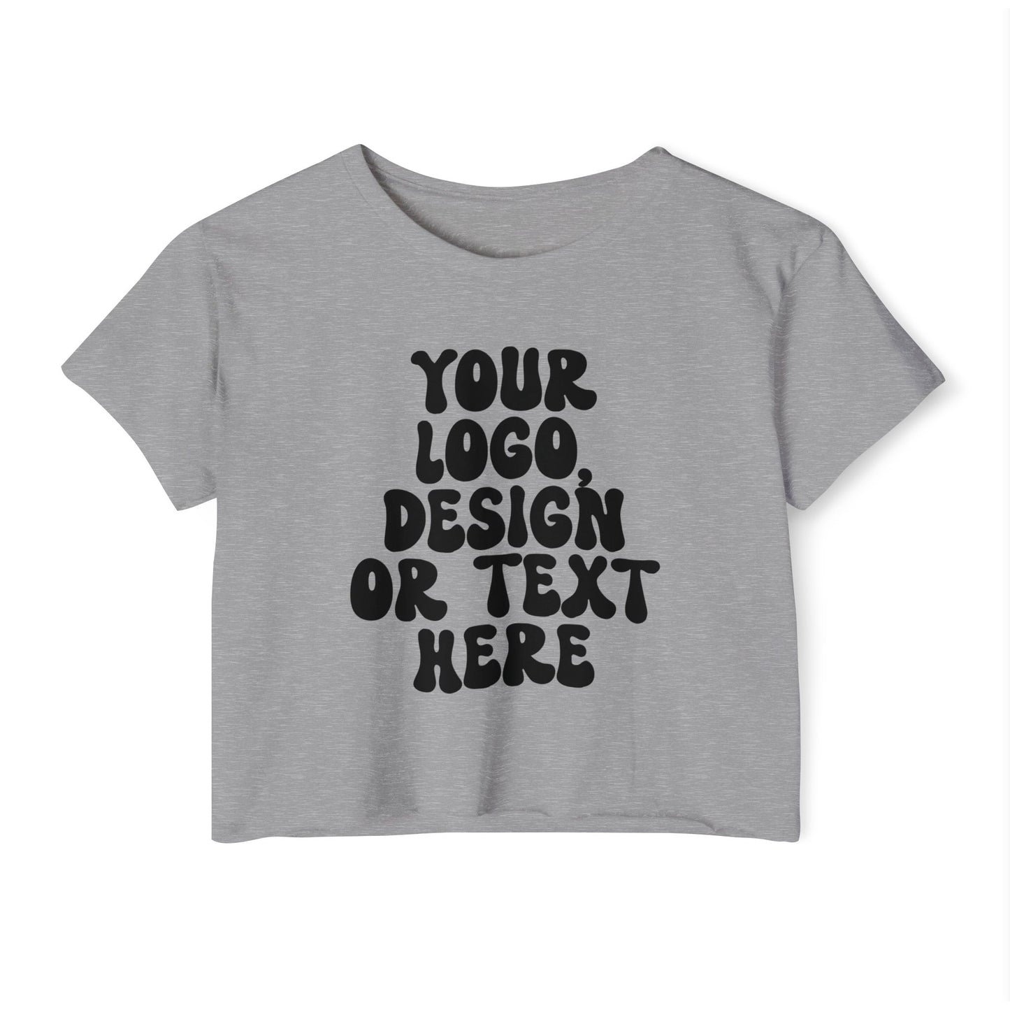 Custom Women’s Crop T-Shirt – Add Your Text, Design, or Logo