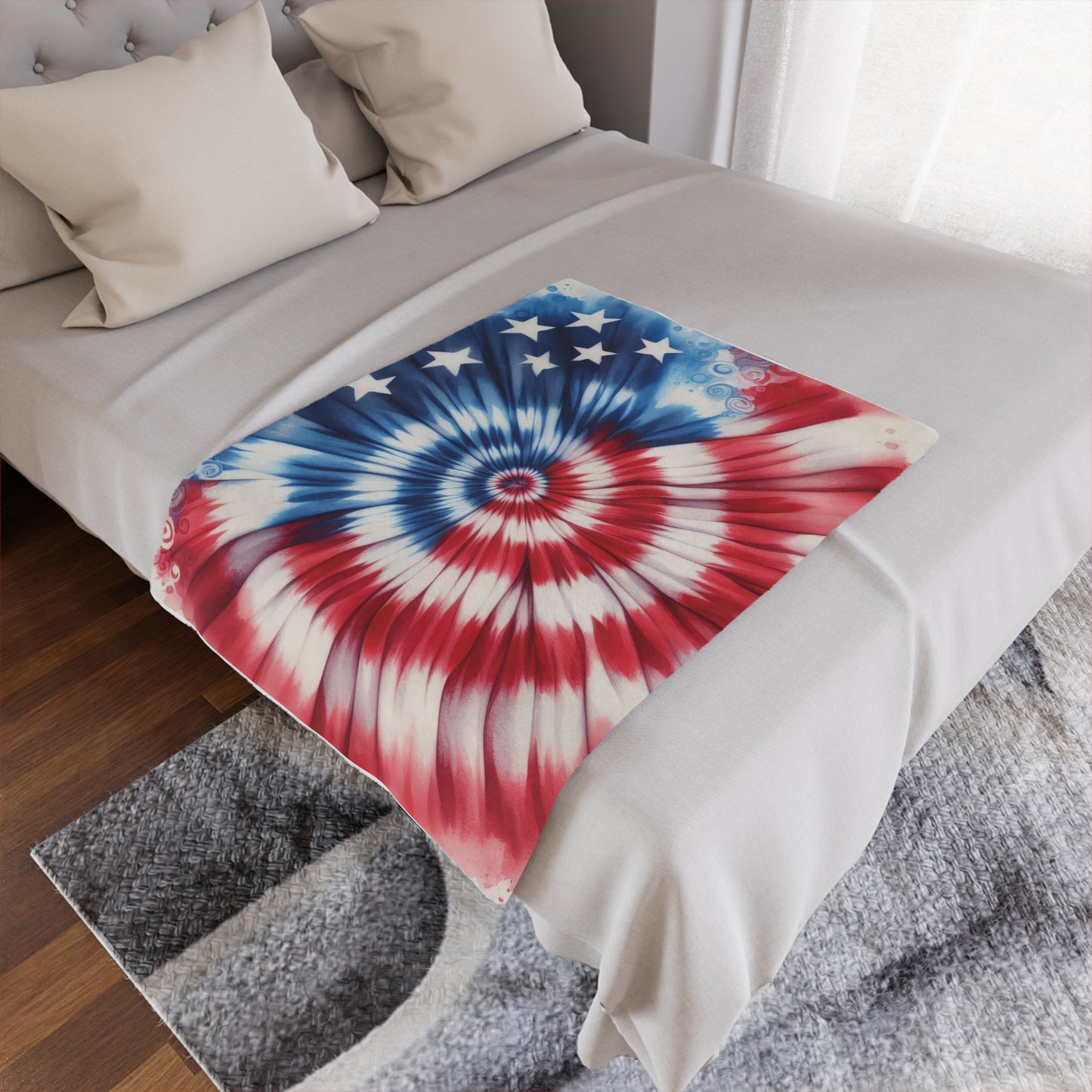 Americana Microfiber Fleece Blanket - Ultra Soft & Cozy Throw