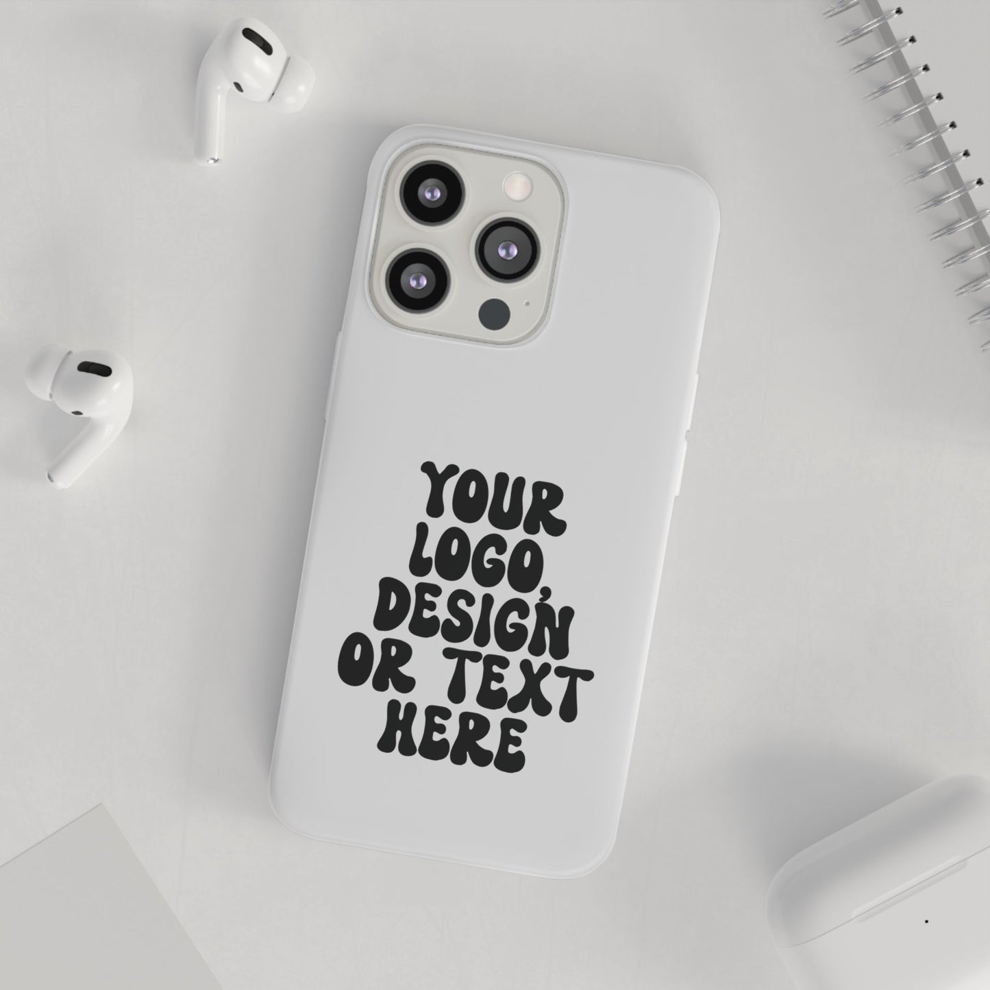 CUSTOM Text, Design or Logo - Flexi Phone Case