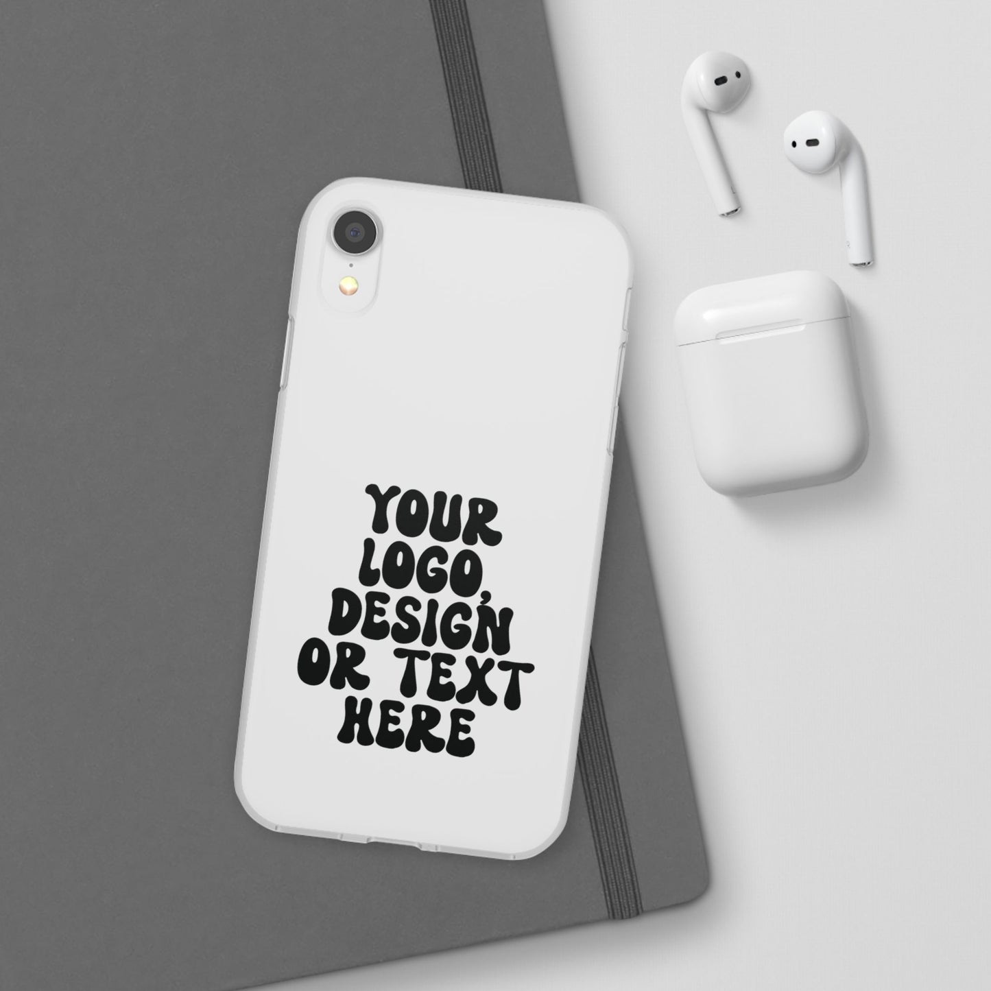 CUSTOM Text, Design or Logo - Flexi Phone Case
