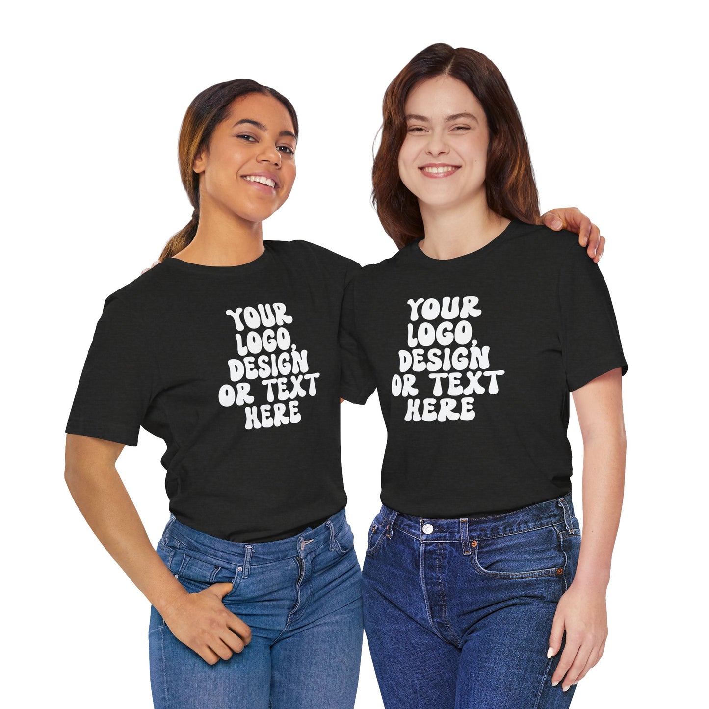 CUSTOM Text, Design or Logo - Unisex T-Shirt (Adult) HEATHER COLORS