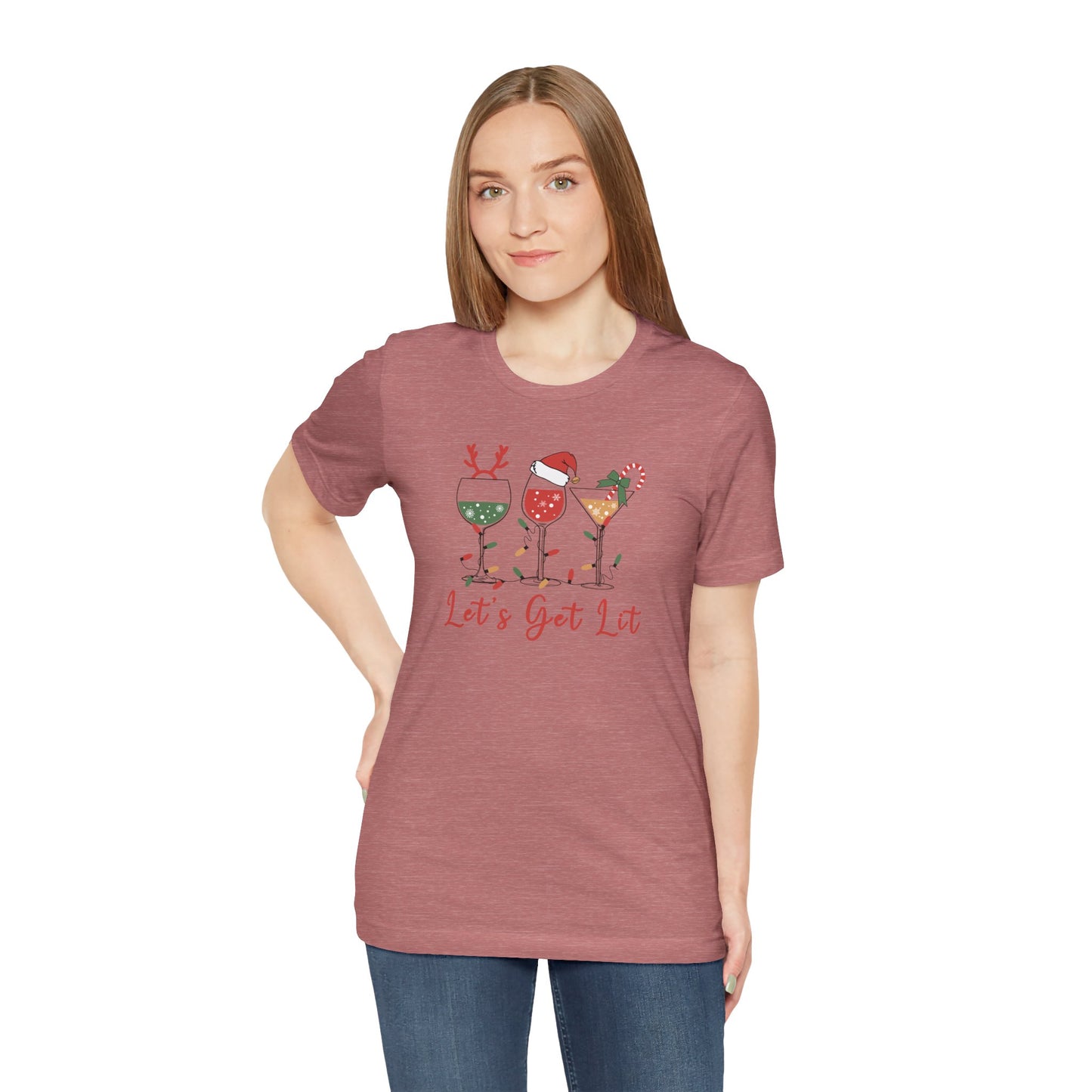 Let’s Get Lit | Funny Holiday Drinks Christmas Shirt