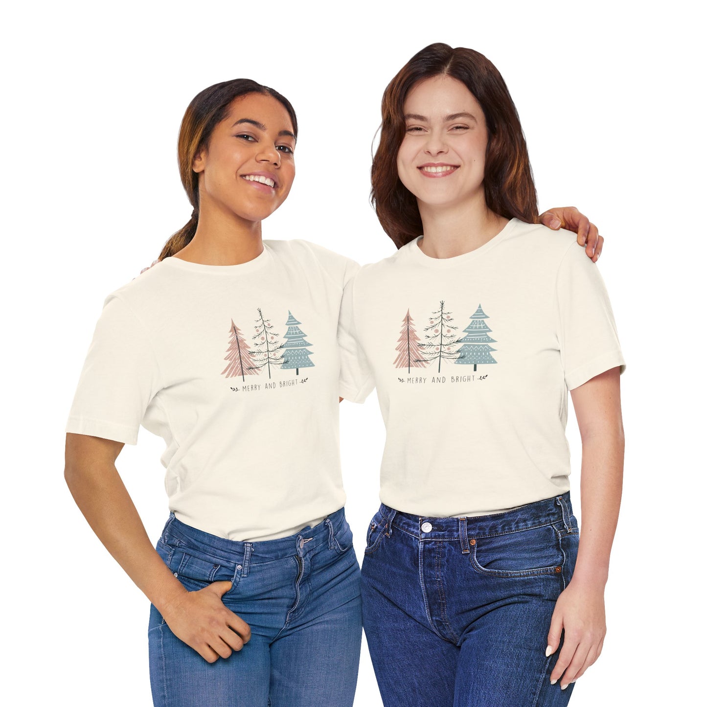 Merry & Bright T-Shirt – Boho Christmas Holiday Tee