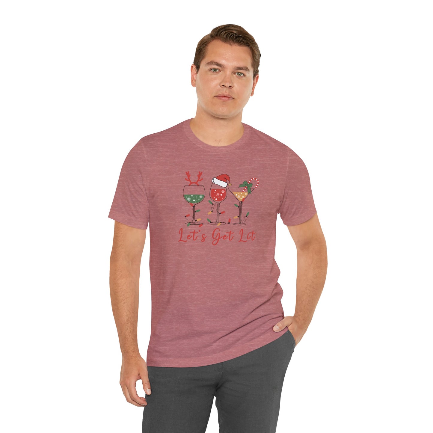 Let’s Get Lit | Funny Holiday Drinks Christmas Shirt