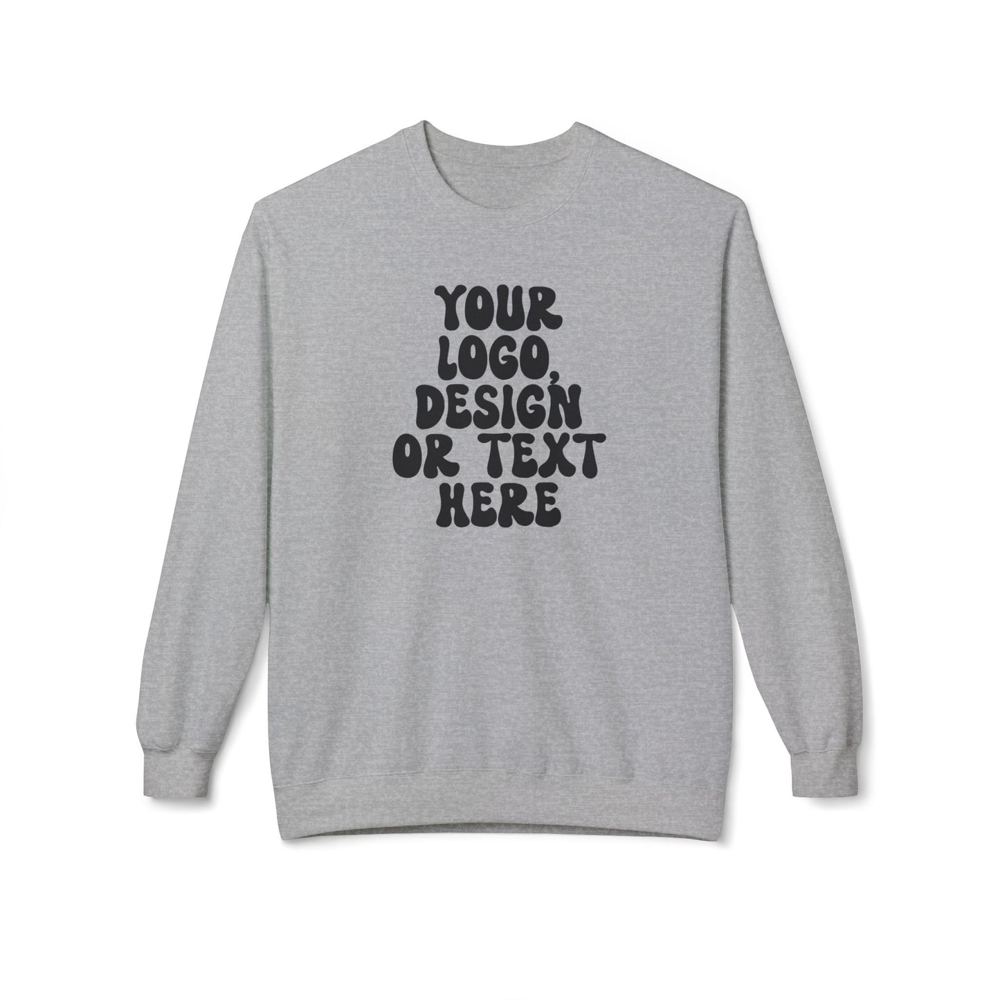 CUSTOM Text, Design or Logo - Unisex Crewneck Sweatshirt (Adult)