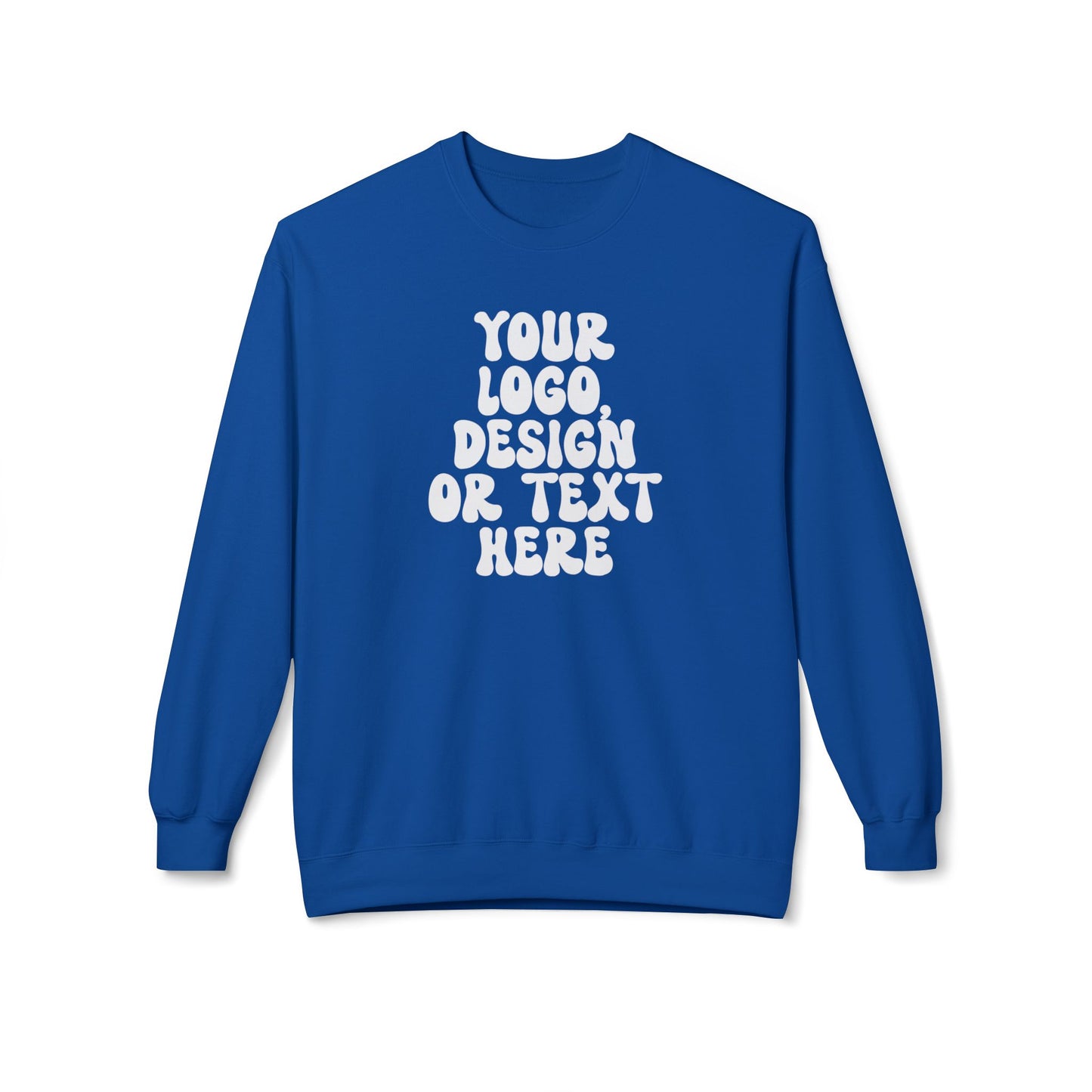 CUSTOM Text, Design or Logo - Unisex Crewneck Sweatshirt (Adult)