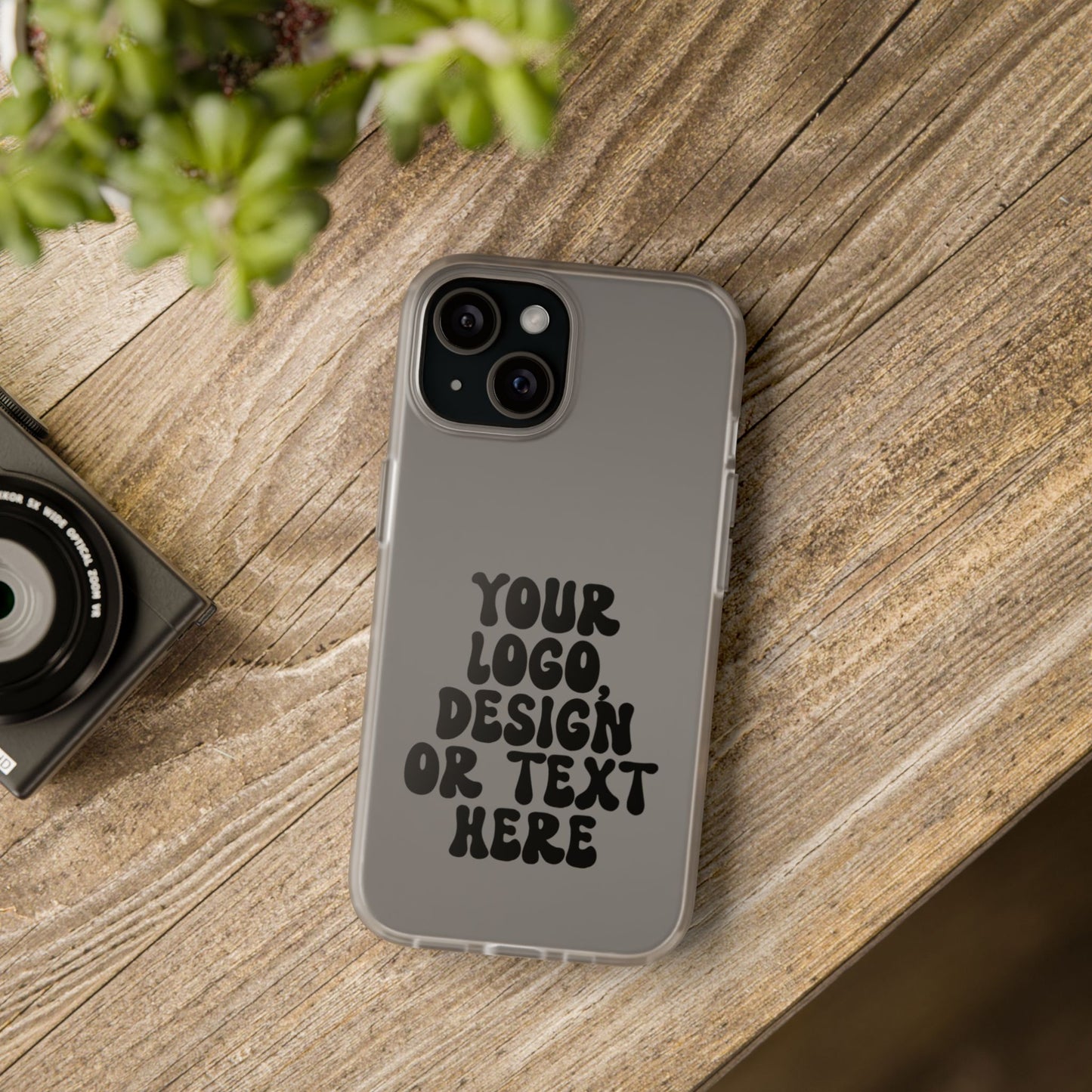 CUSTOM Text, Design or Logo - Flexi Phone Case