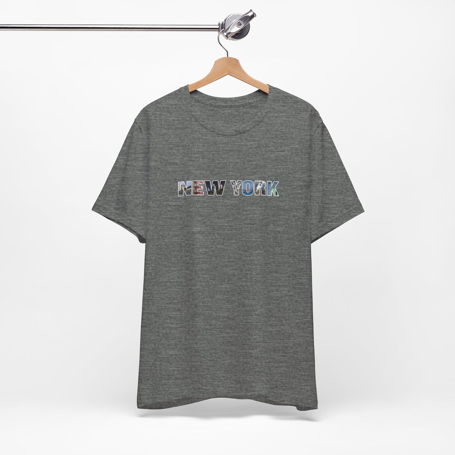 New York City Collage Shirt – Unisex T-Shirt with “NEW YORK” Photo Letter Design