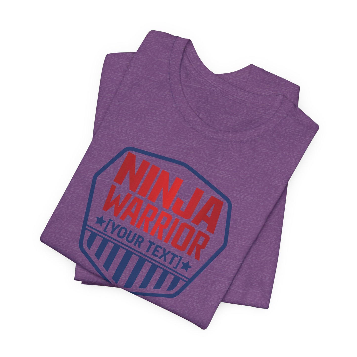 Custom Ninja Warrior Family & Coach Shirt – Unisex T-Shirt with Shield Design, Personalized Text & Colors