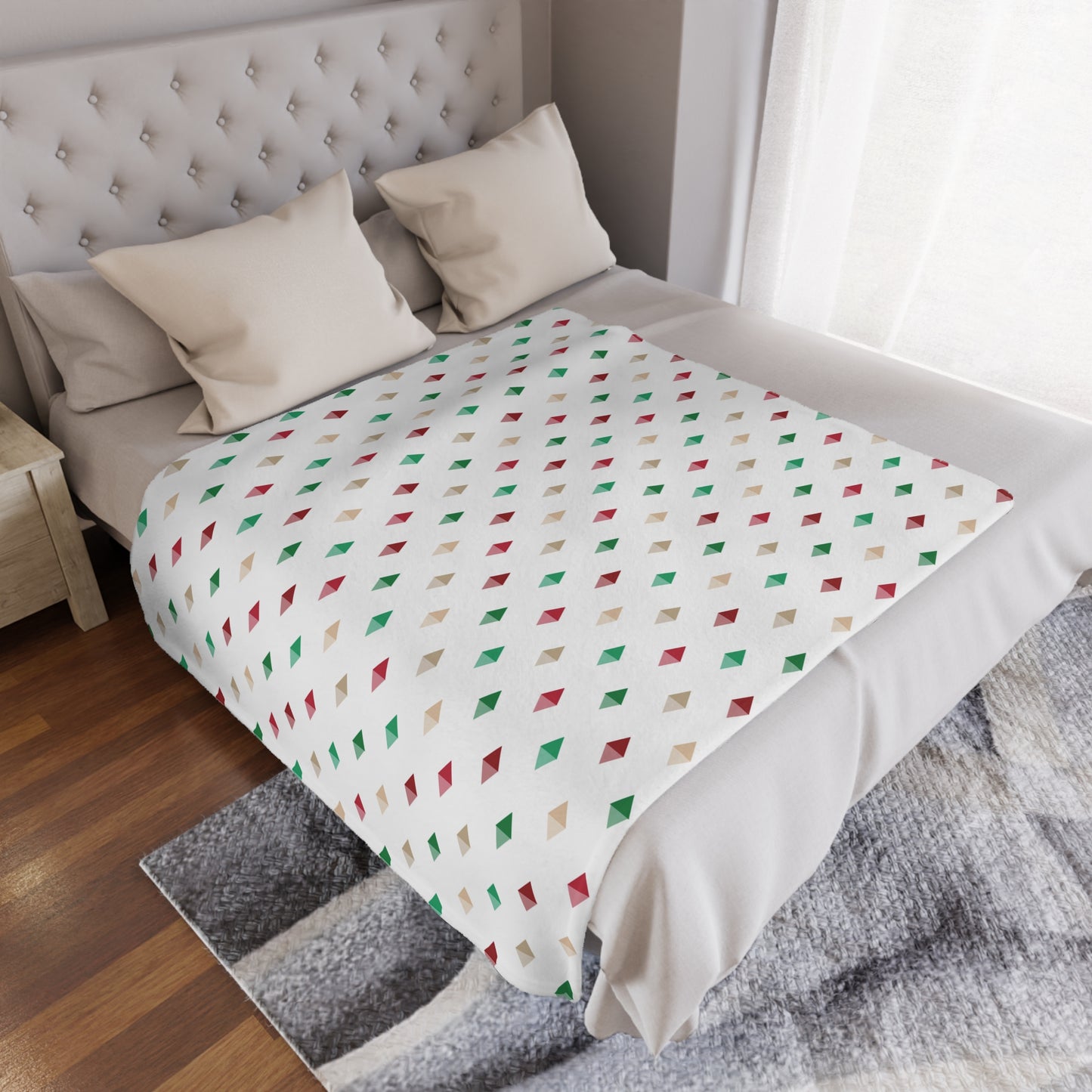 Christmas Diamonds Microfiber Fleece Blanket - Ultra Soft & Cozy Throw