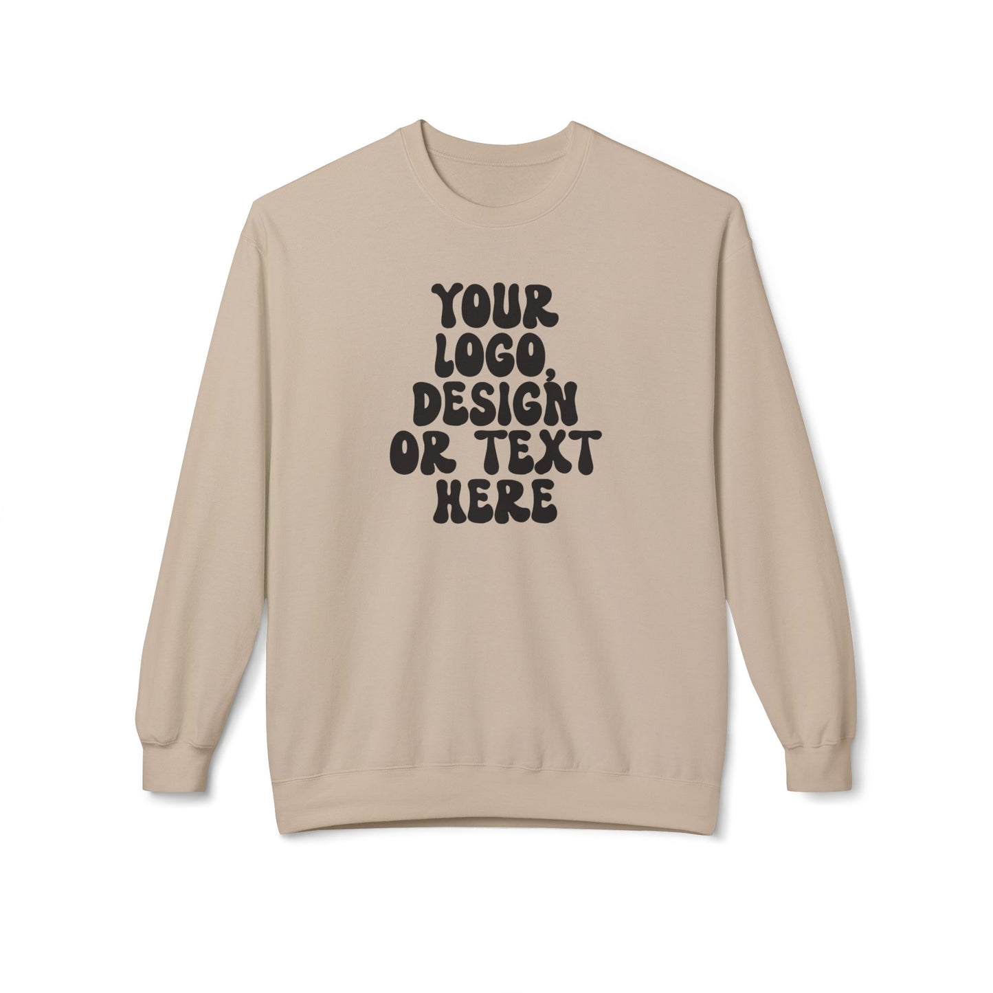 CUSTOM Text, Design or Logo - Unisex Crewneck Sweatshirt (Adult)