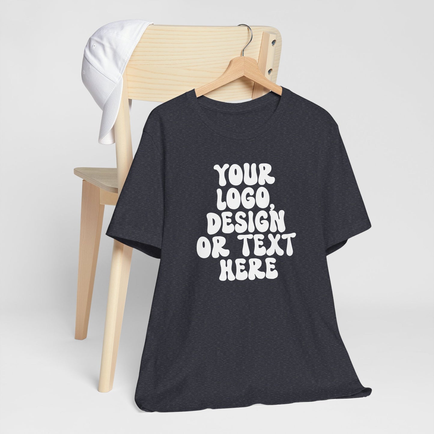CUSTOM Text, Design or Logo - Unisex T-Shirt (Adult) HEATHER COLORS