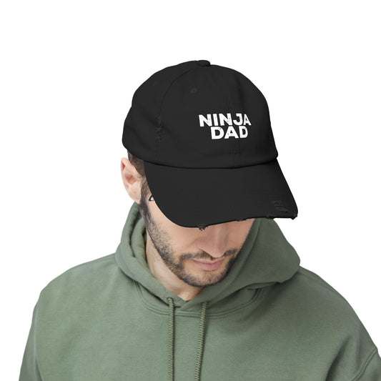Ninja Mom or Dad Distressed Baseball Hat – Unisex Adjustable Cap